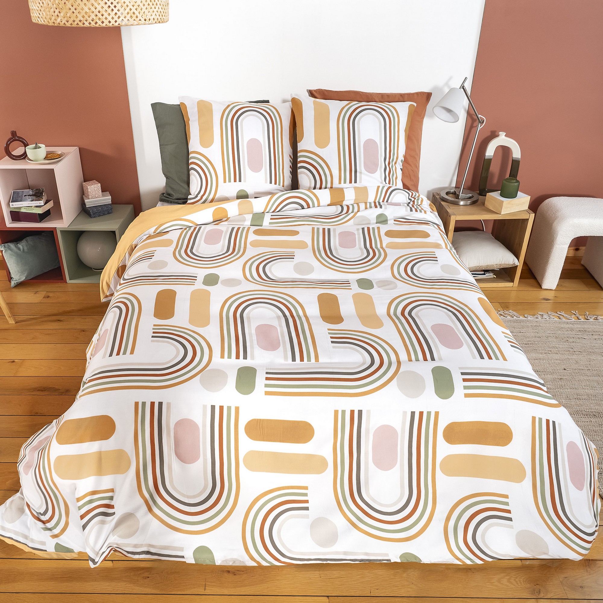 Parure de lit - housse de couette avec taies en microfibre, EDEN