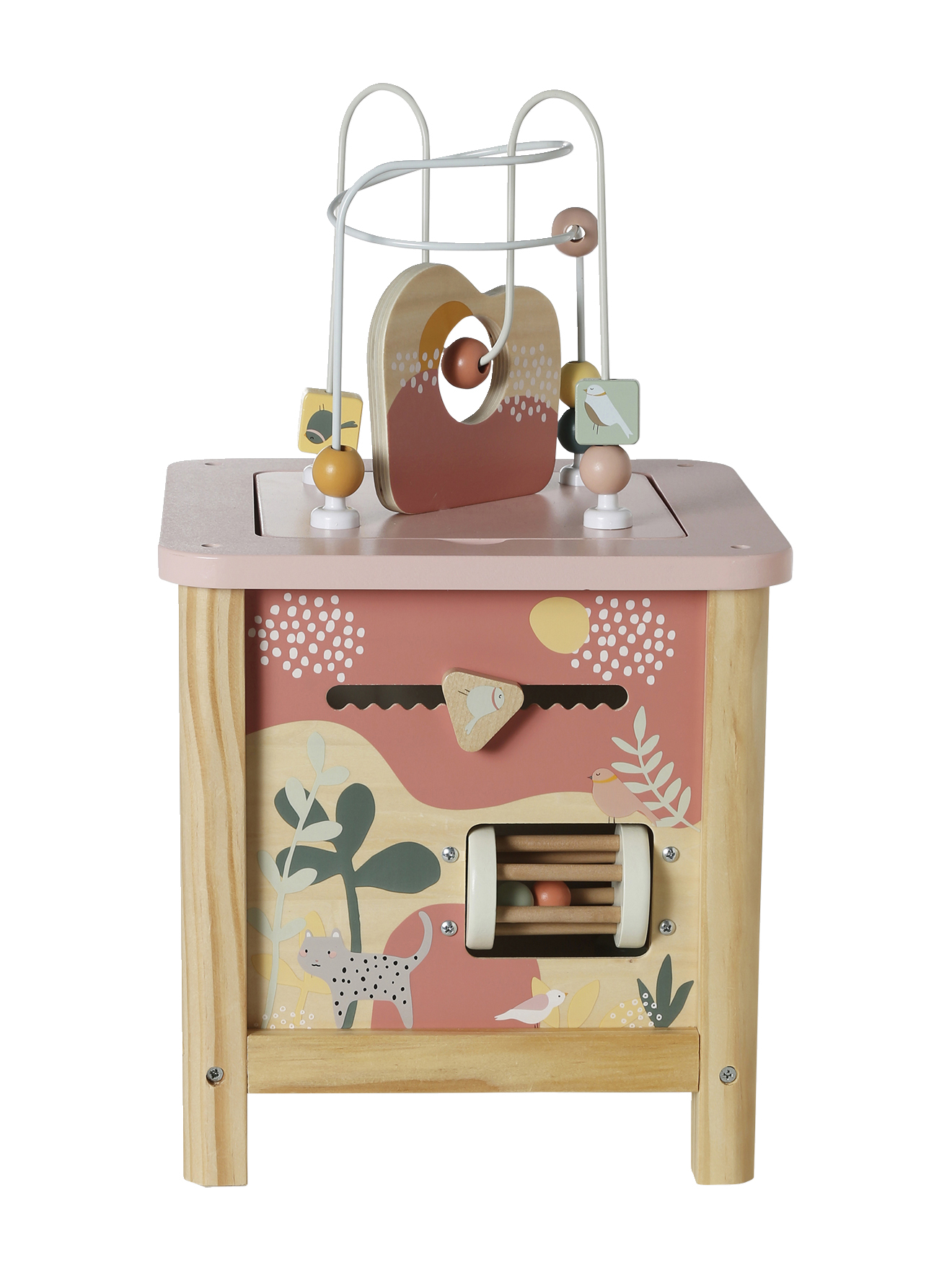 Grand cube d'activités en bois, VERTBAUDET