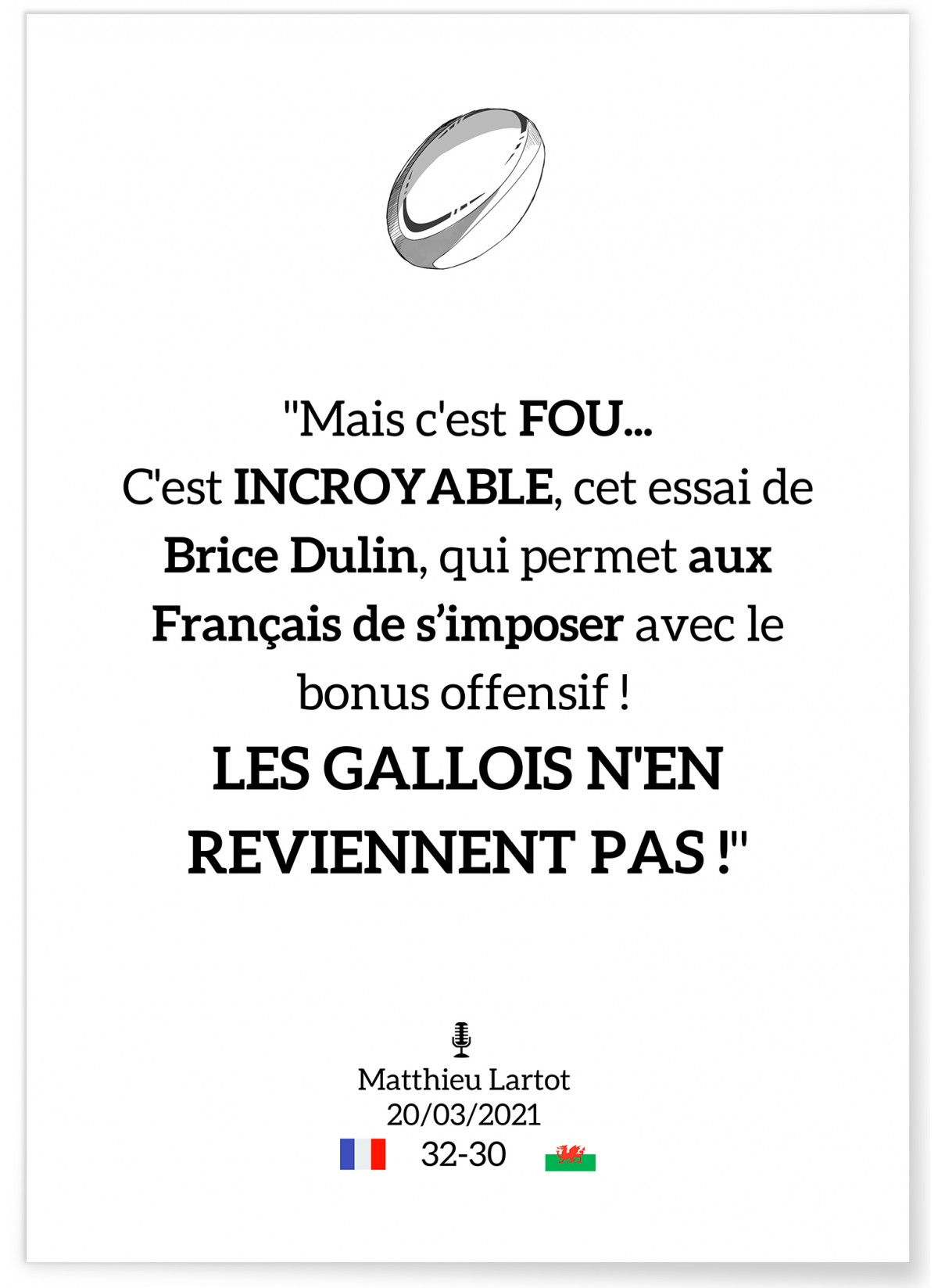 Affiche 'Les Gallois n'en reviennent pas !', L'AFFICHERIE