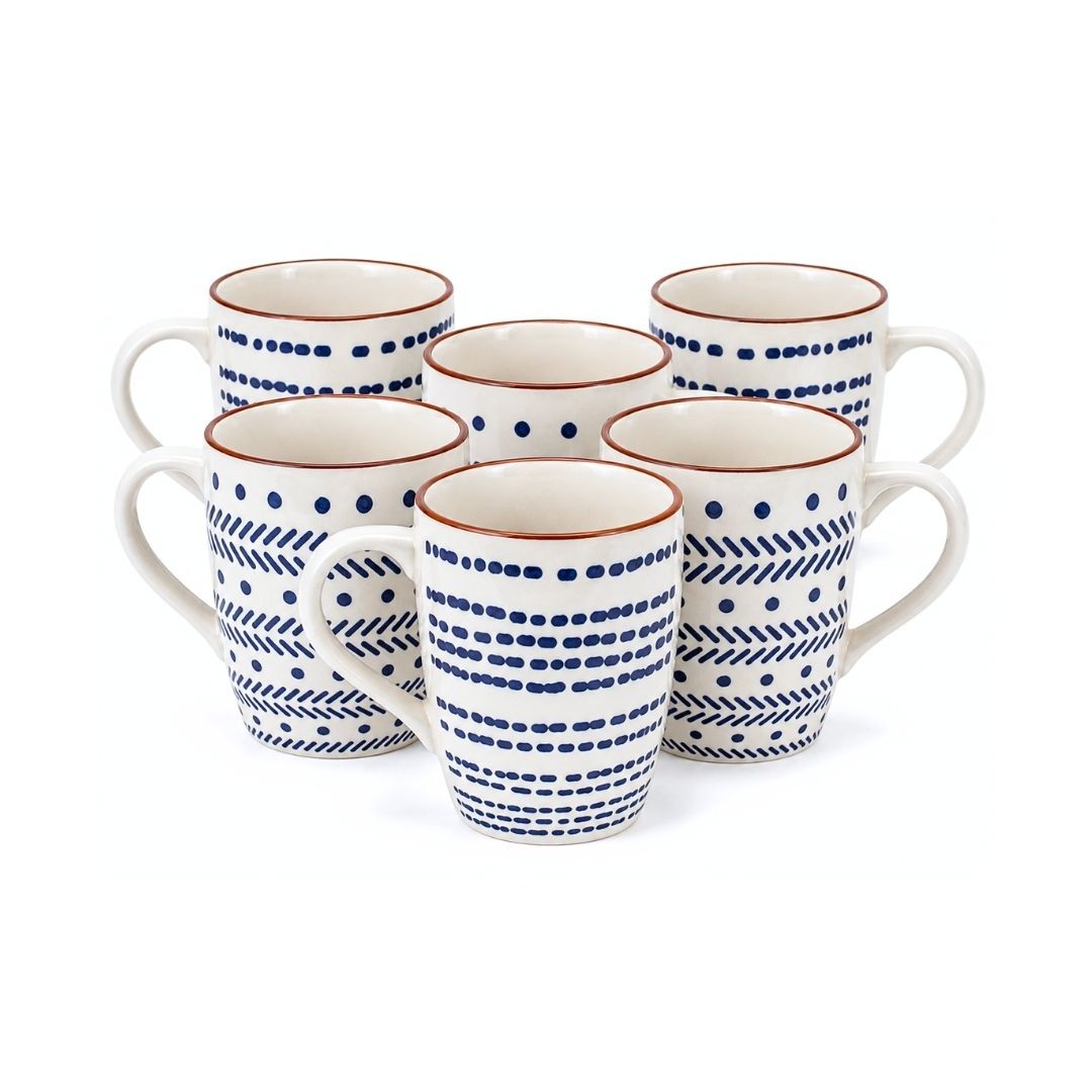 Lot de 6 mugs, SANTORIN, ARTIME