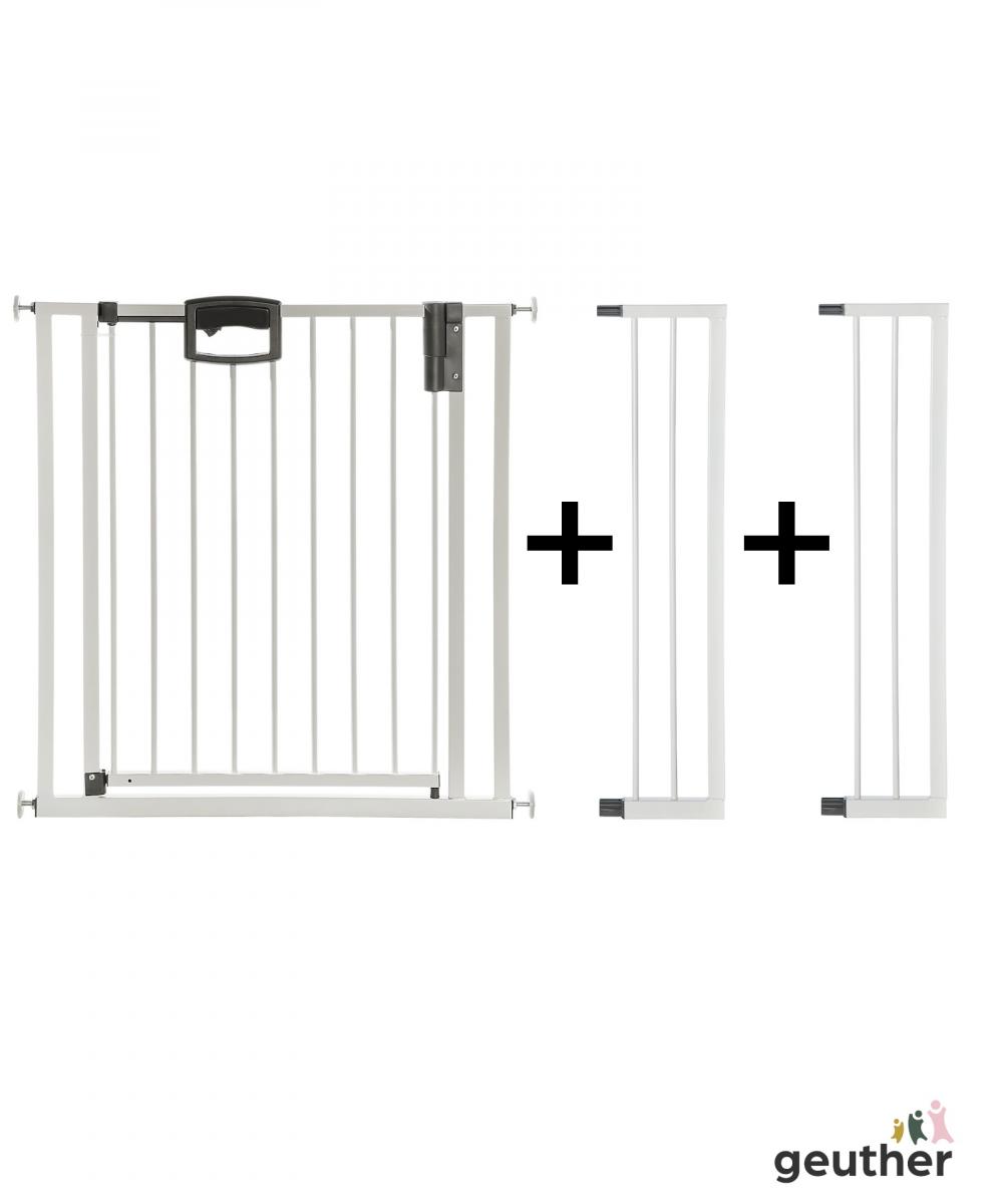 Barrière de porte à pression Easylock Plus métal 112,5 cm - 120,5 cm Blanc, GEUTHER