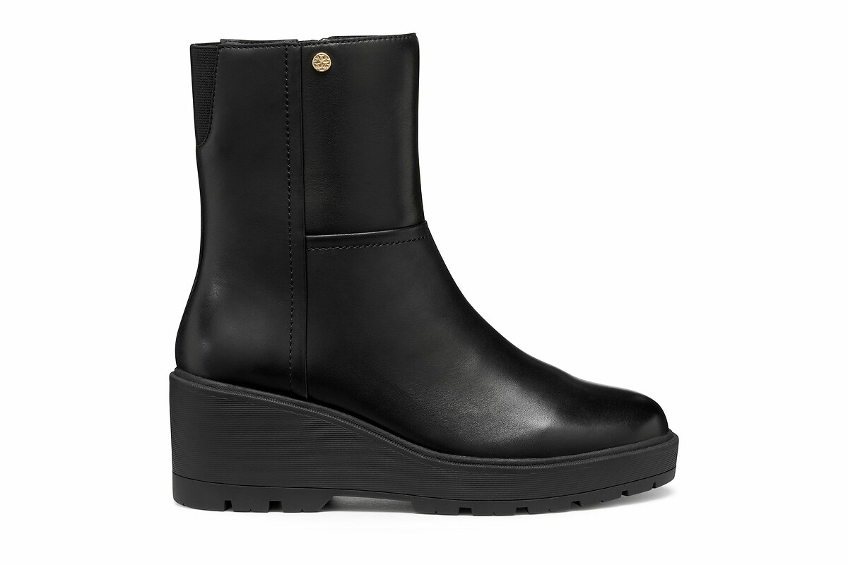 Miereille Leather Wedge Boots, GEOX