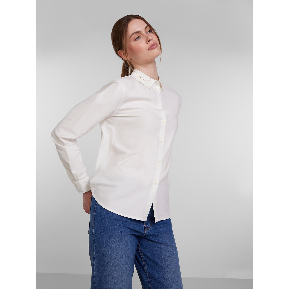 Chemise en coton, coupe droite, PIECES
