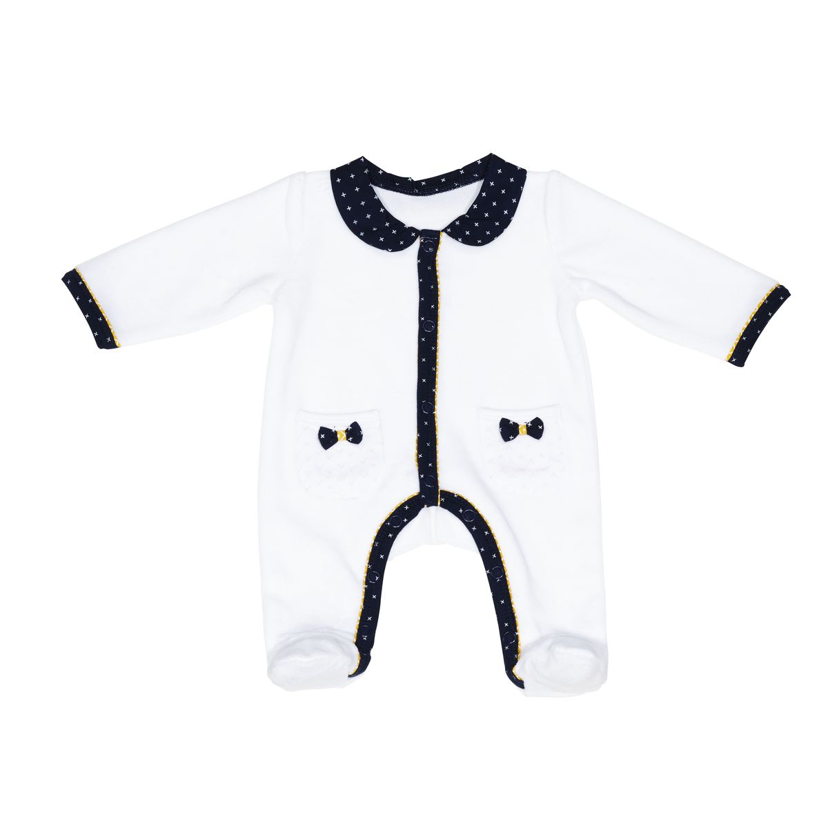 Pyjama bébé à manches longues en velours, SAUTHON