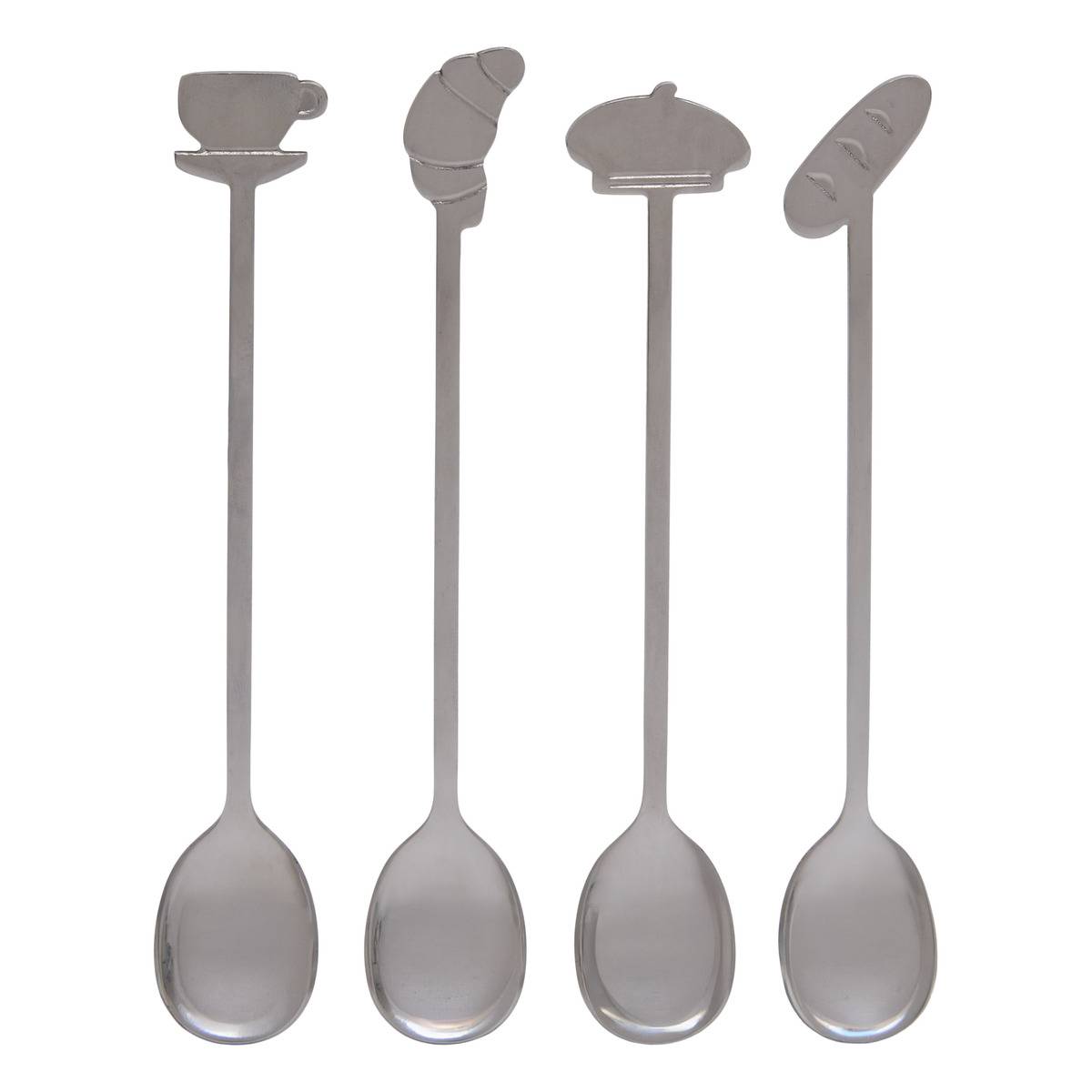 Lot de 4 cuillères à café en acier inoxydable FRA, ATMOSPHERA