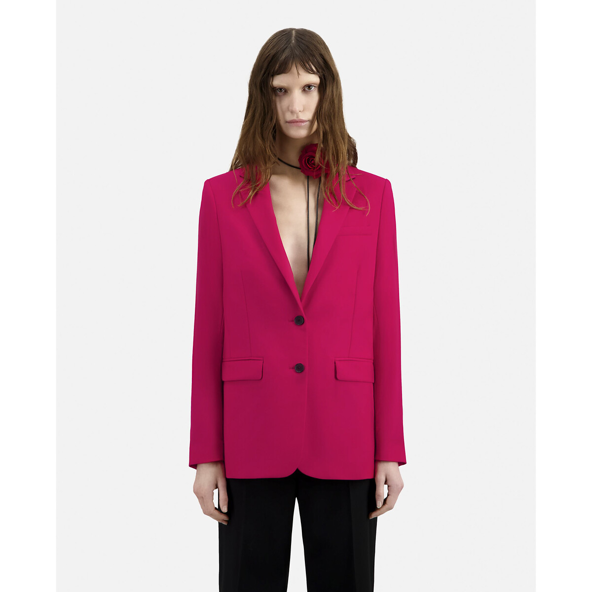 Veste de costume boutonn e The Kooples cerise La Redoute