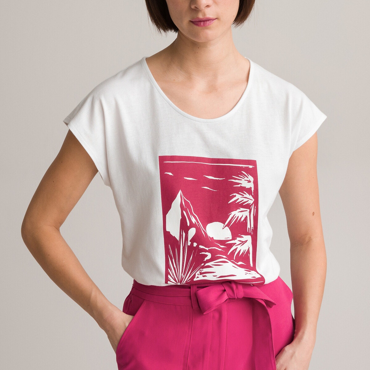 T shirt imprime sales femme pas cher