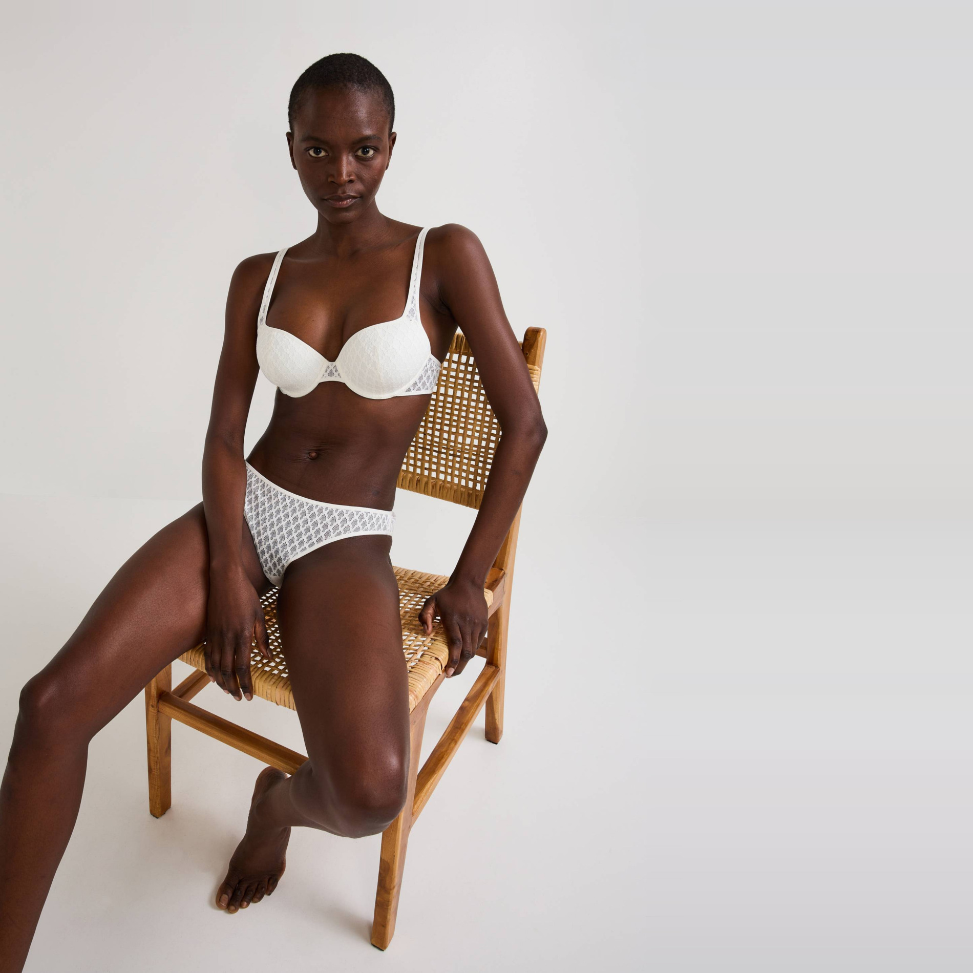 MONOPRIX - Soutien-gorge corbeille paddé MELLA en dentelle - IVOIRE - Feminin, MONOPRIX