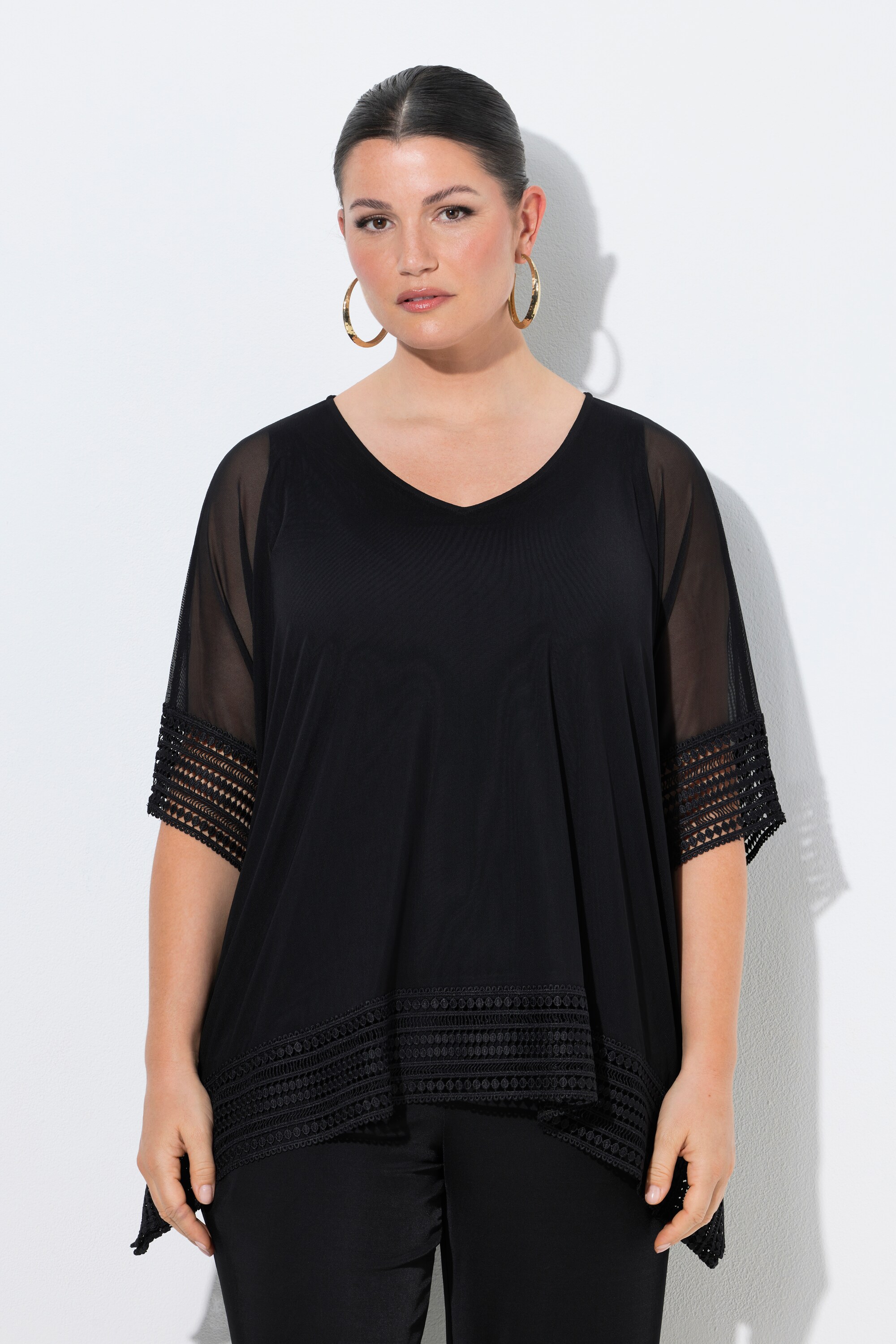 Chemisier oversize en tulle, ULLA POPKEN