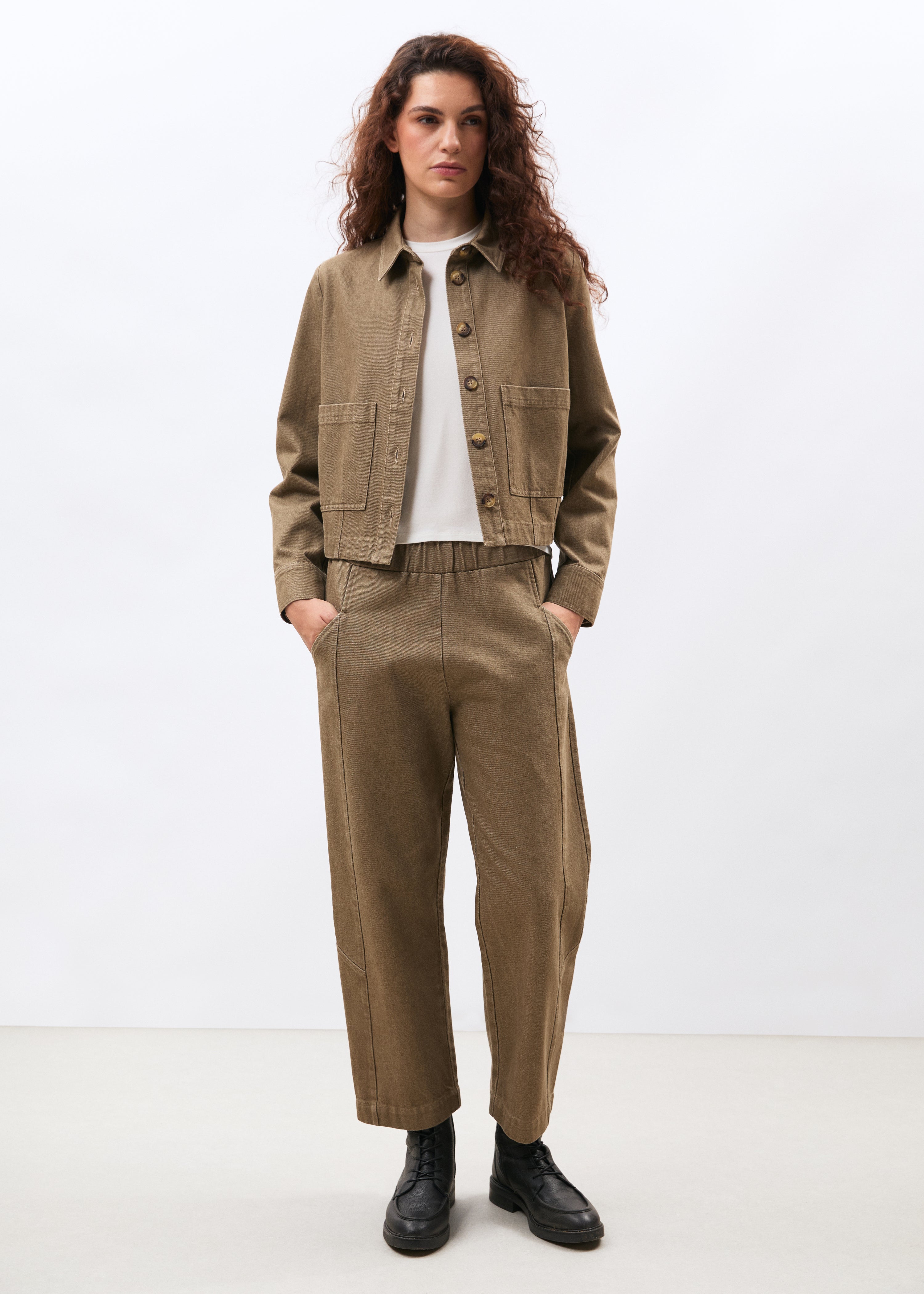 Pantalon carotte 7/8ème en denim, HUMILITY