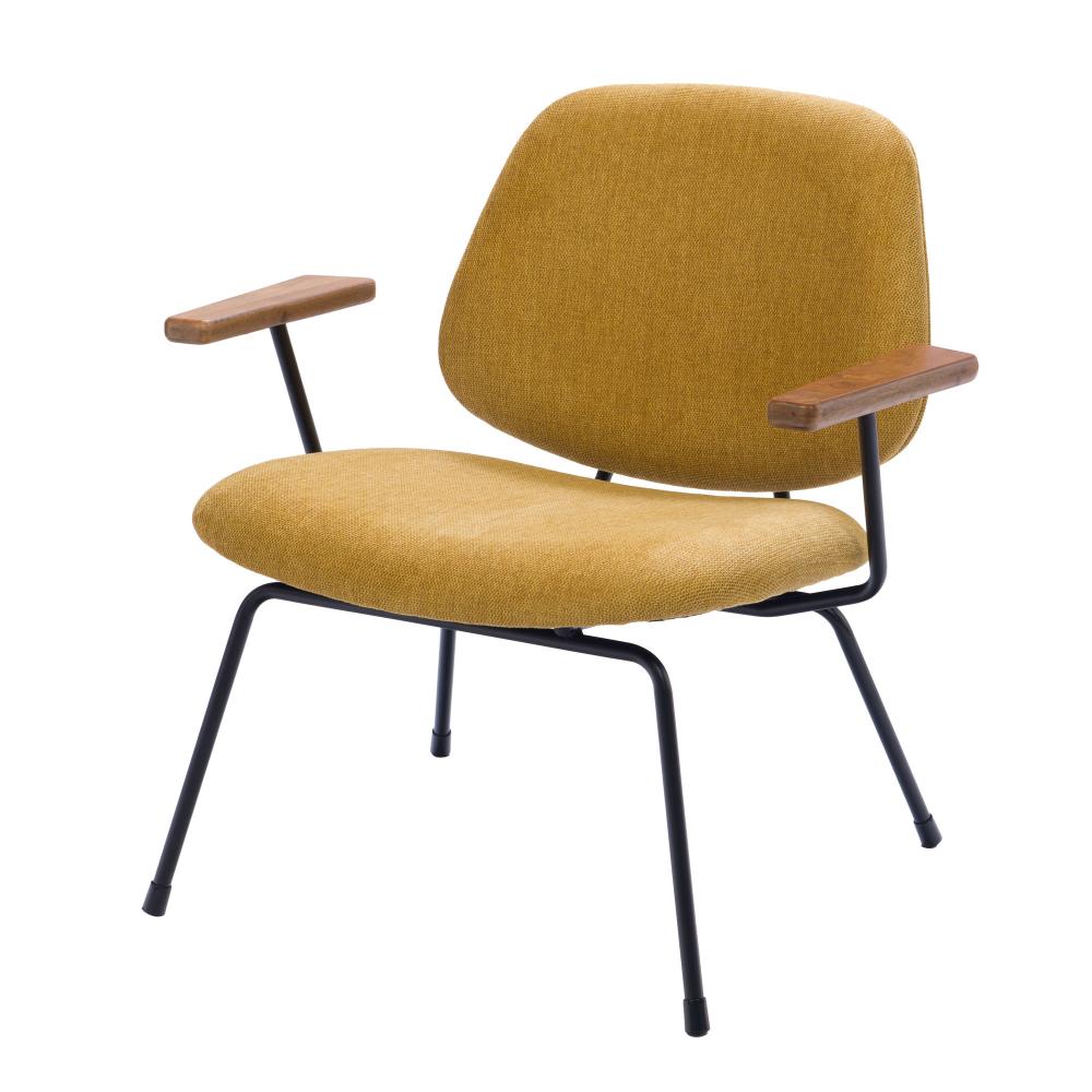 Fauteuil en tissu et bois Arnold, AMADEUS