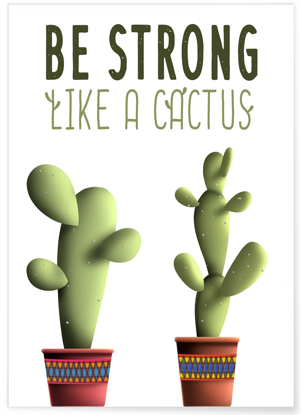 Poster 'Be strong like a cactus', L'AFFICHERIE