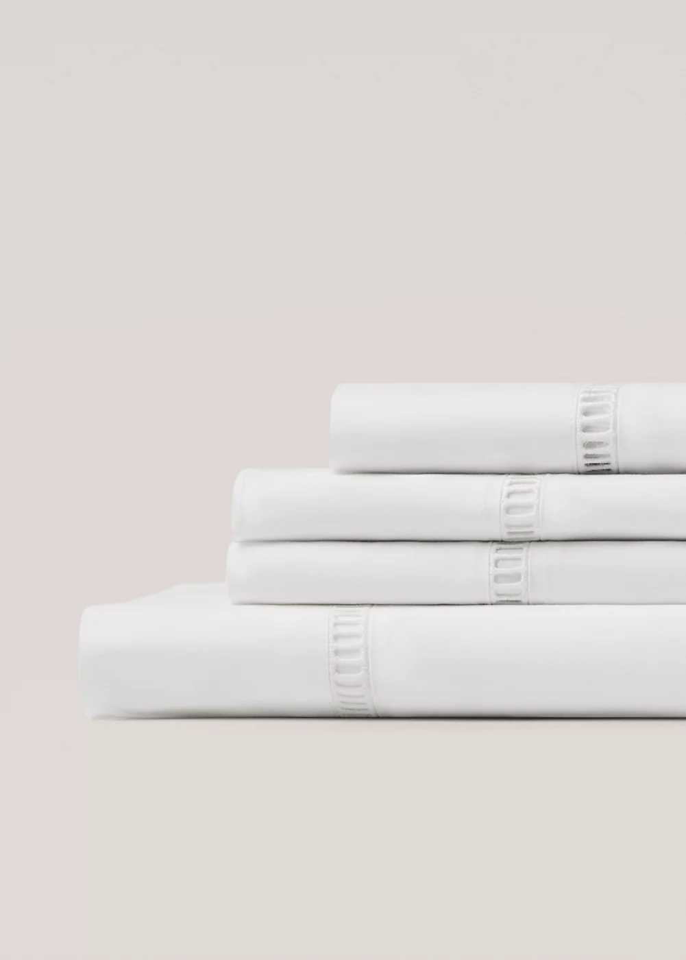 Drap plat percale de coton ajouré lit 180/200 cm, MANGO HOME