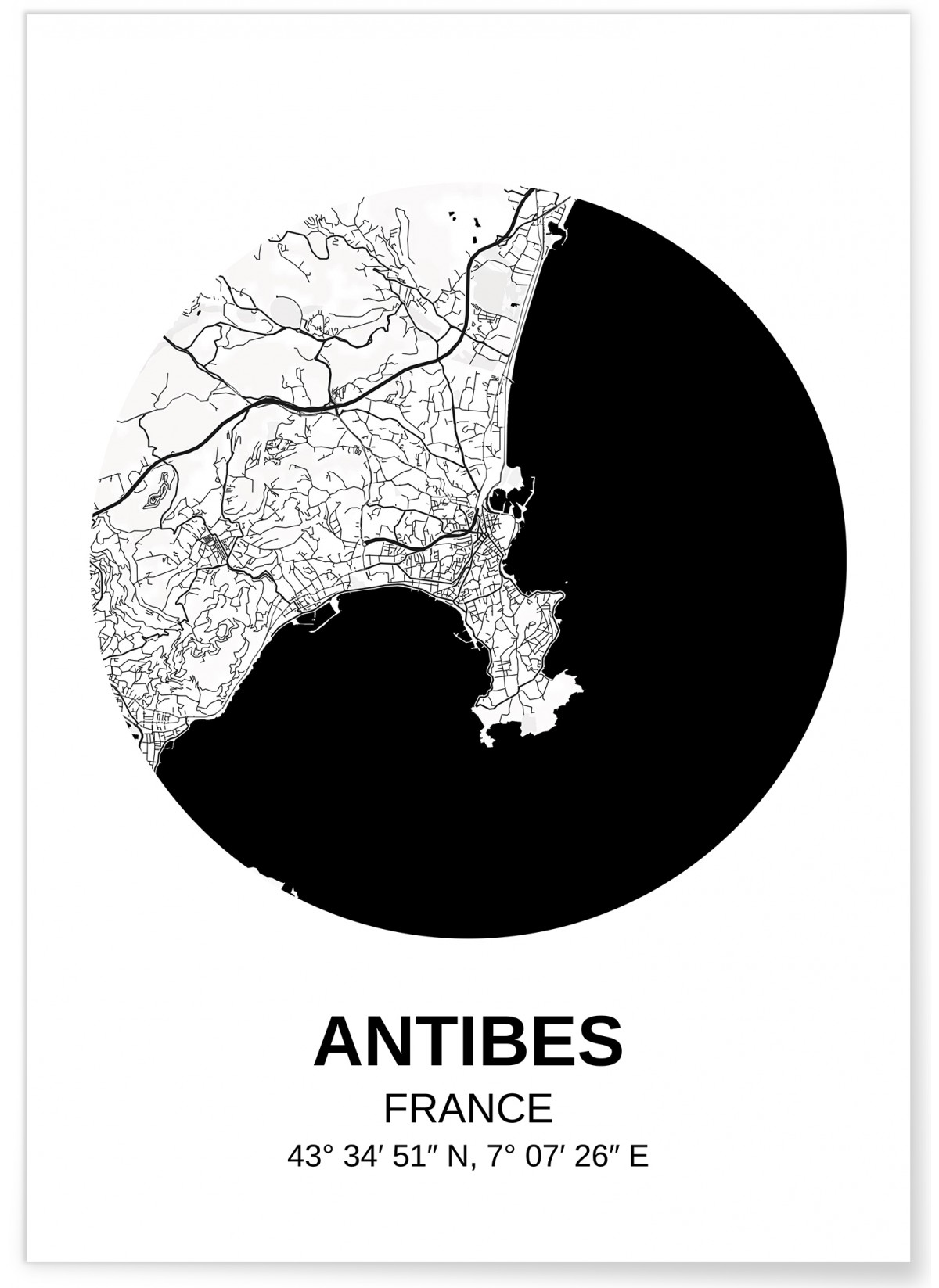 Affiche Carte Antibes, L'AFFICHERIE