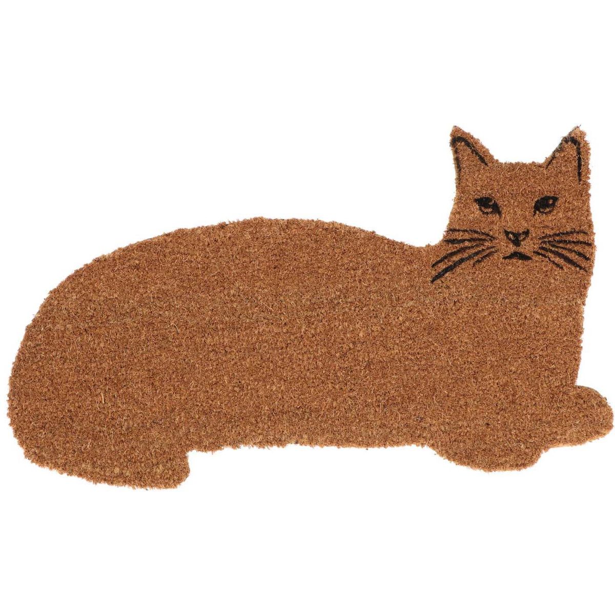 Paillasson en fibre de coco animal Chat, JARDINDECO