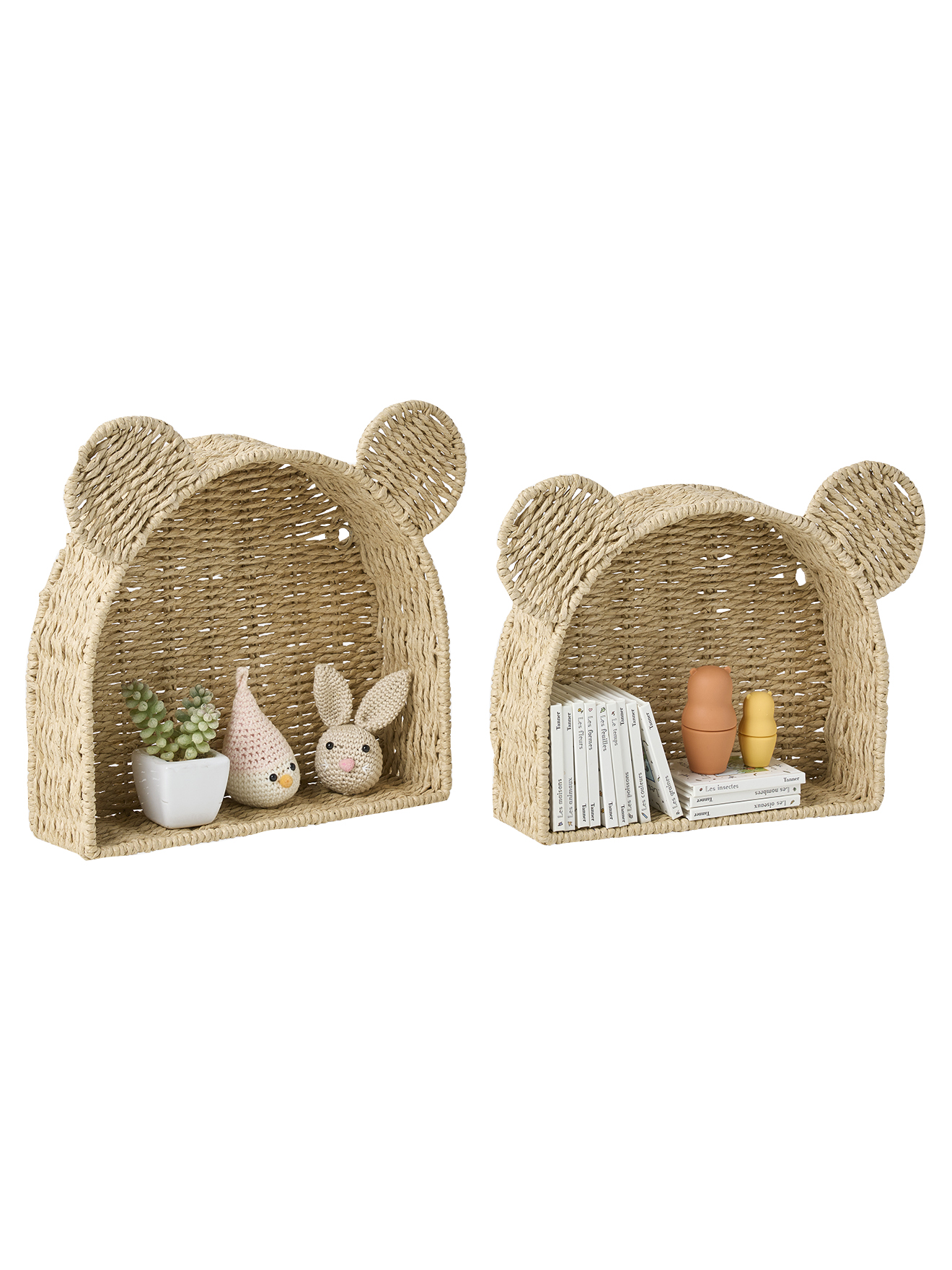 Lot de 2 étagères ourson, VERTBAUDET