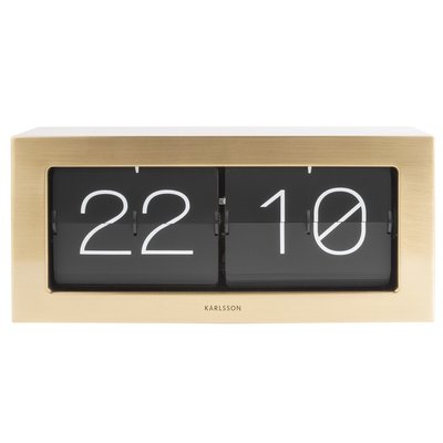 37cm Boxed Flip XL Wall/Table Clock in Brushed Gold KARLSSON