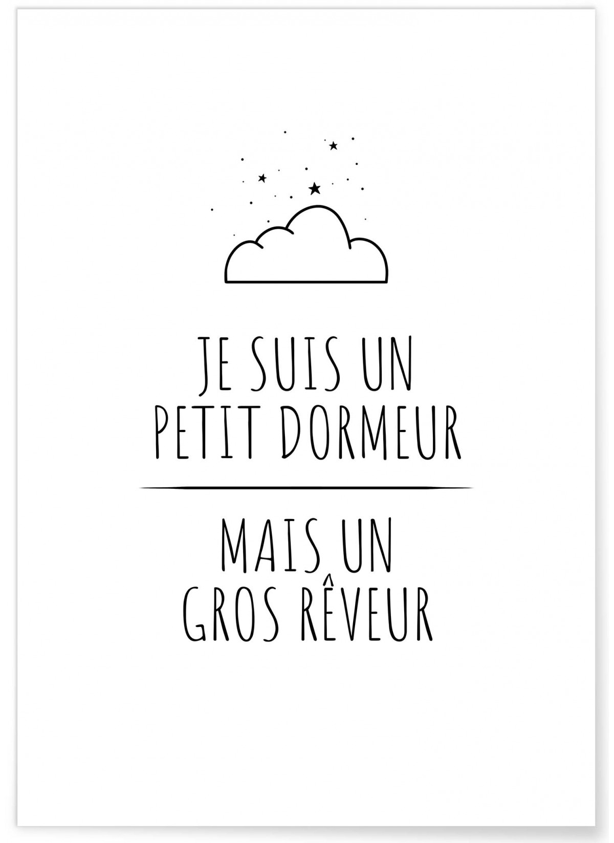 Affiche 'Je suis un petit dormeur...', L'AFFICHERIE