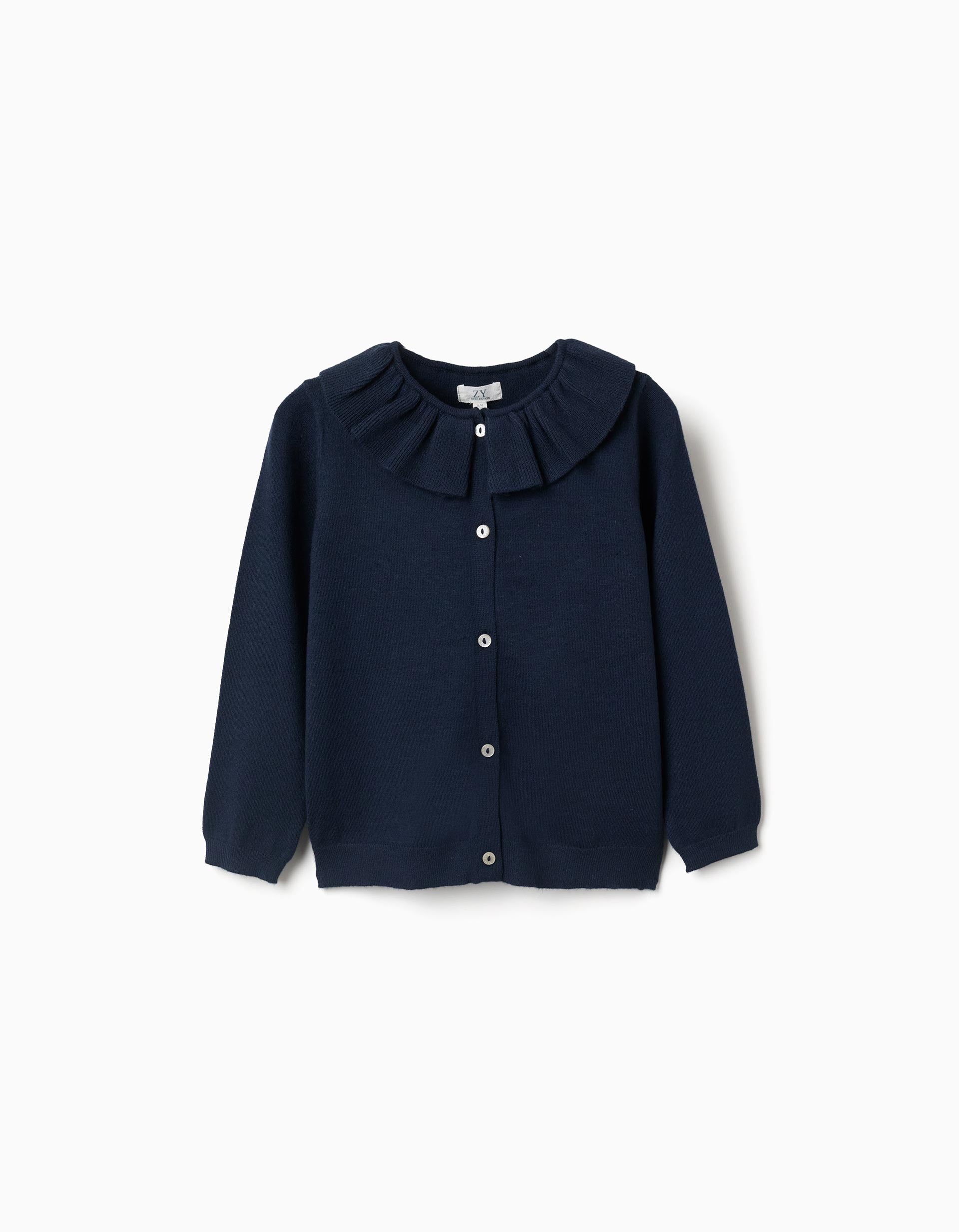 Gilet en maille avec col à volants, ZIPPY
