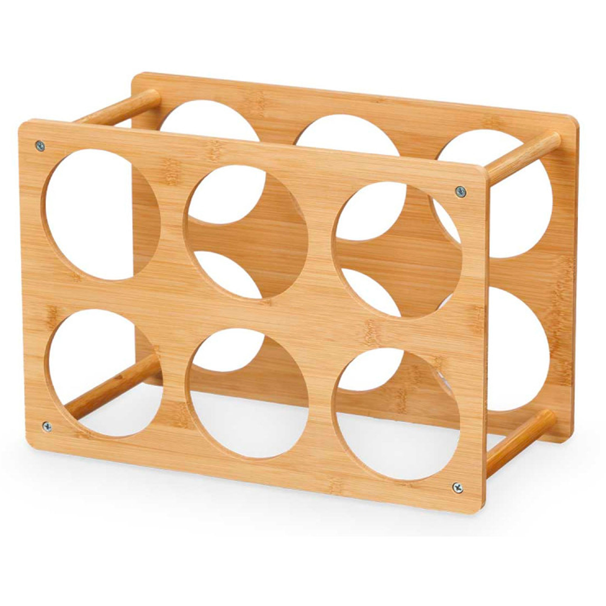 Porte bouteilles en bambou 6 bouteilles 24x35x4cm, WADIGA