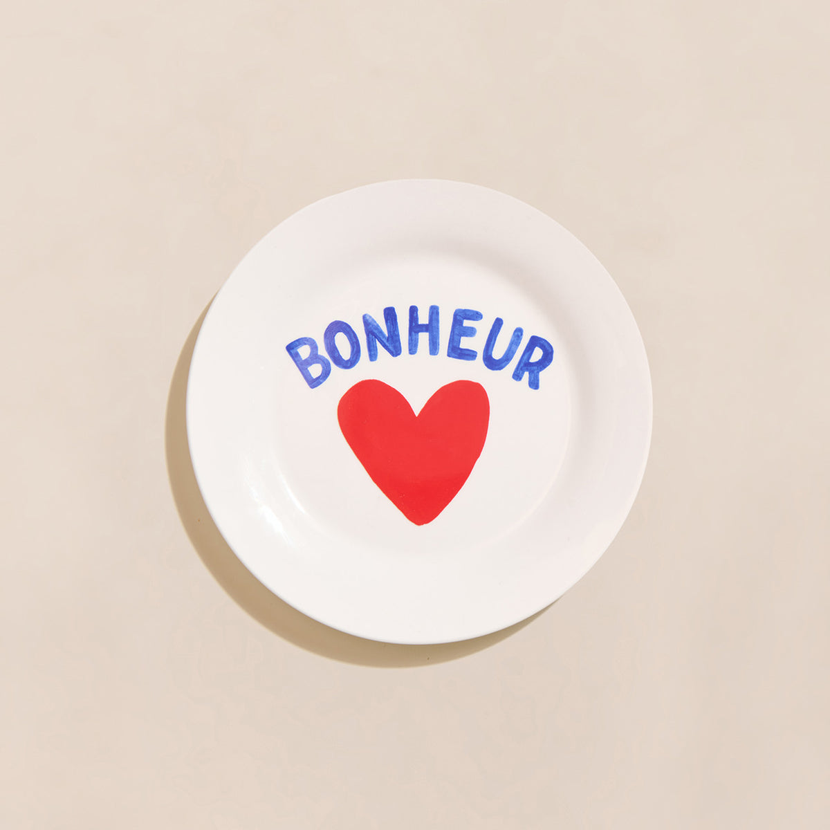 L'assiette Bonheur en porcelaine, VŒUX, EMOI EMOI