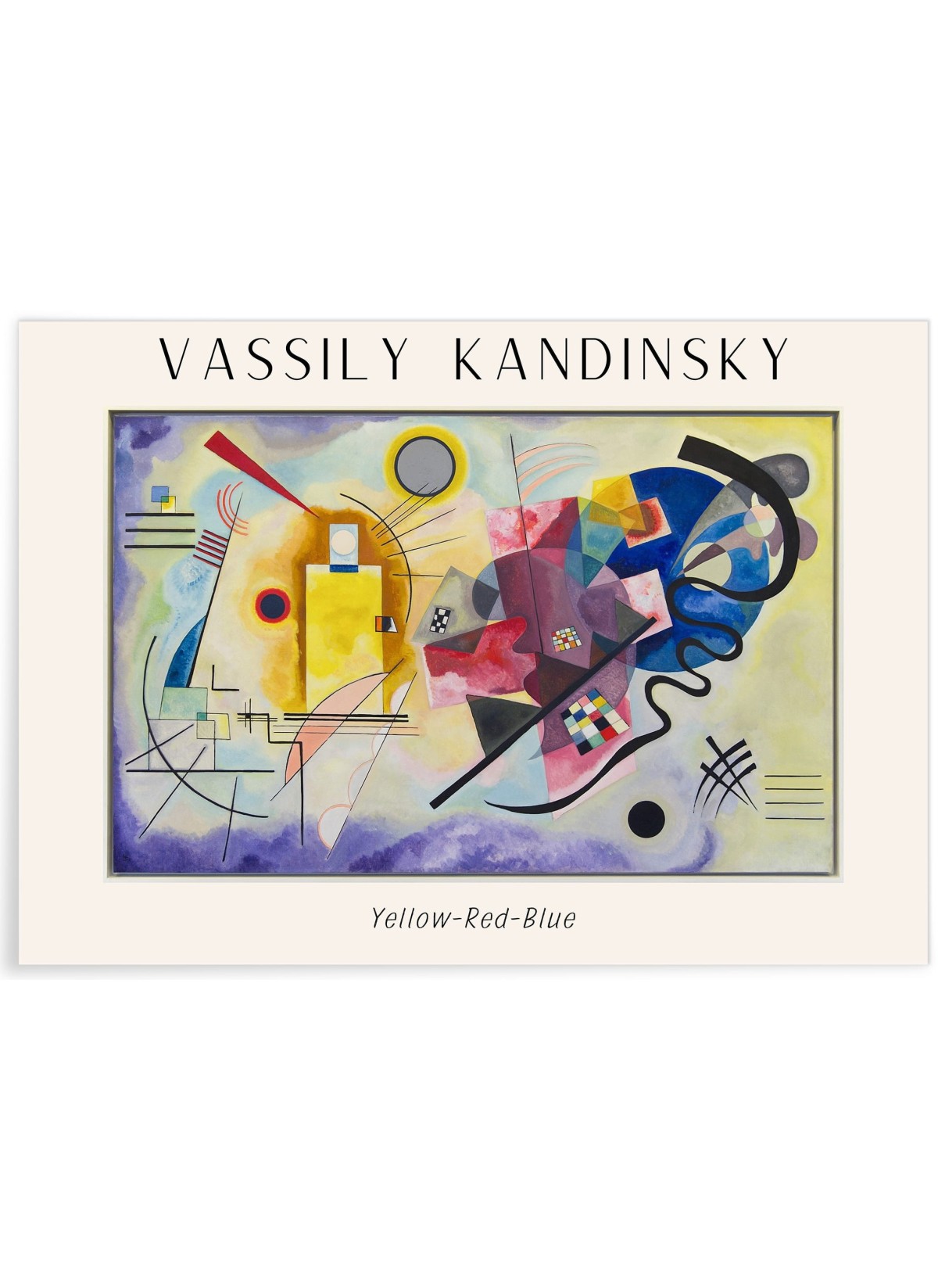 Affiche Vassily Kandinsky Yellow-Red-Blue, L'AFFICHERIE
