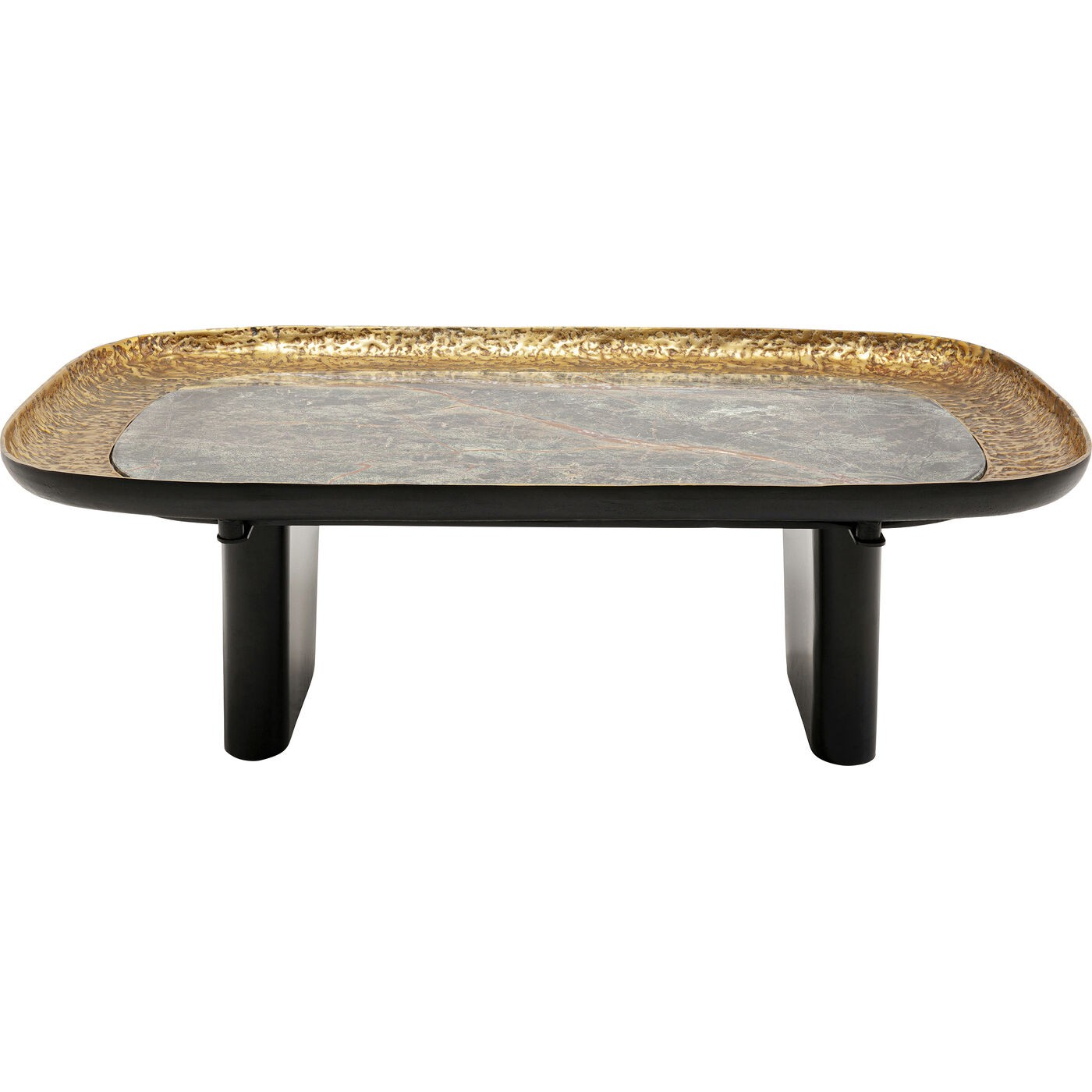 Table basse en marbre et aluminium martelé, MALA, KARE DESIGN