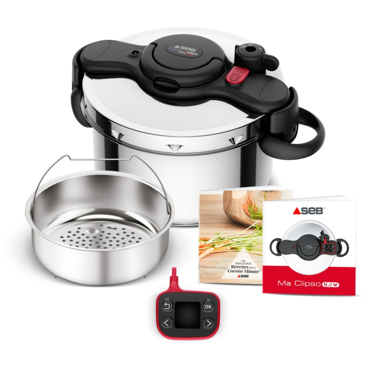 TEFAL Cocotte ClipsoMinut DUO P4705133 (5 Litres) Rouge