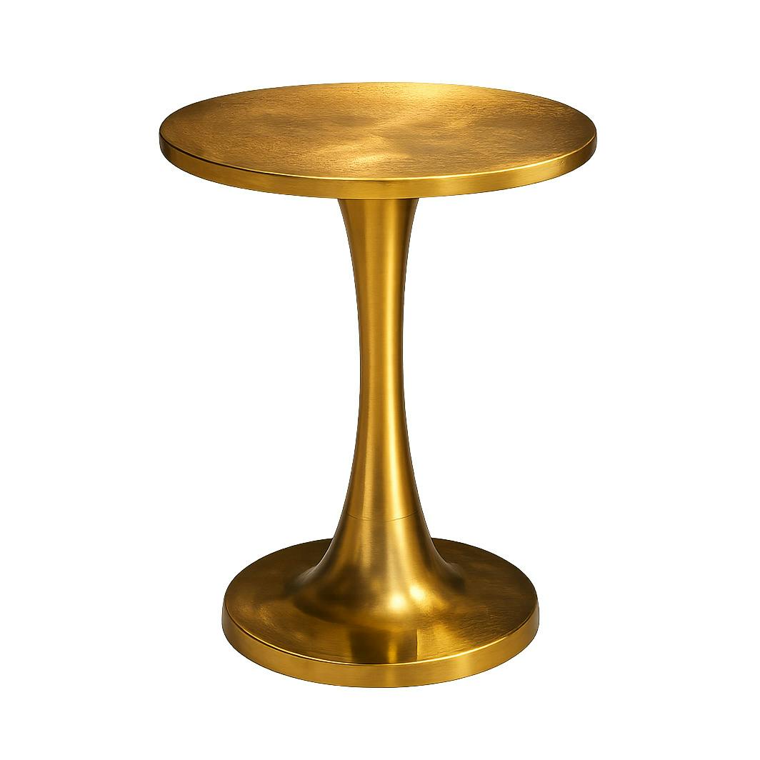 Table basse ronde dorée en aluminium Ø45 cm KANO, PIER IMPORT