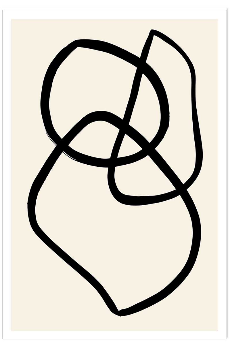 Affiche line art bold II, HEXOA