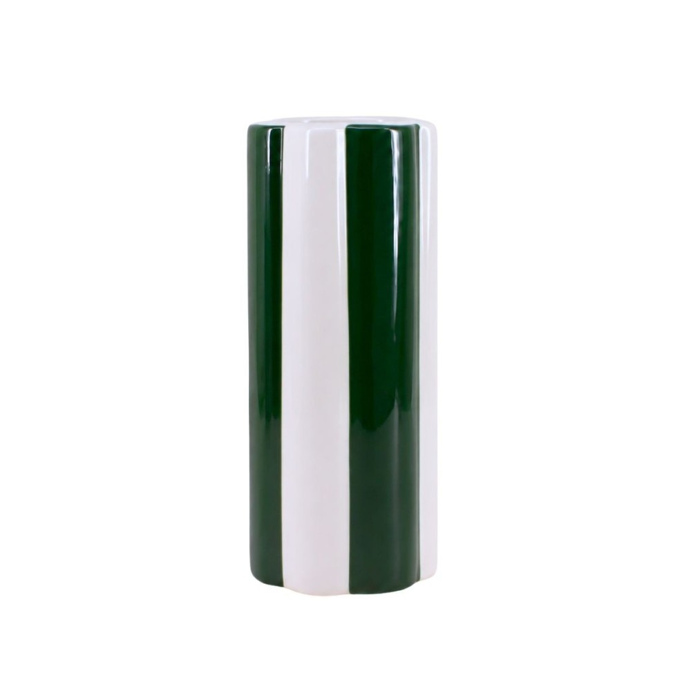 Vase en céramique à rayures, H27cm, ORNAMI