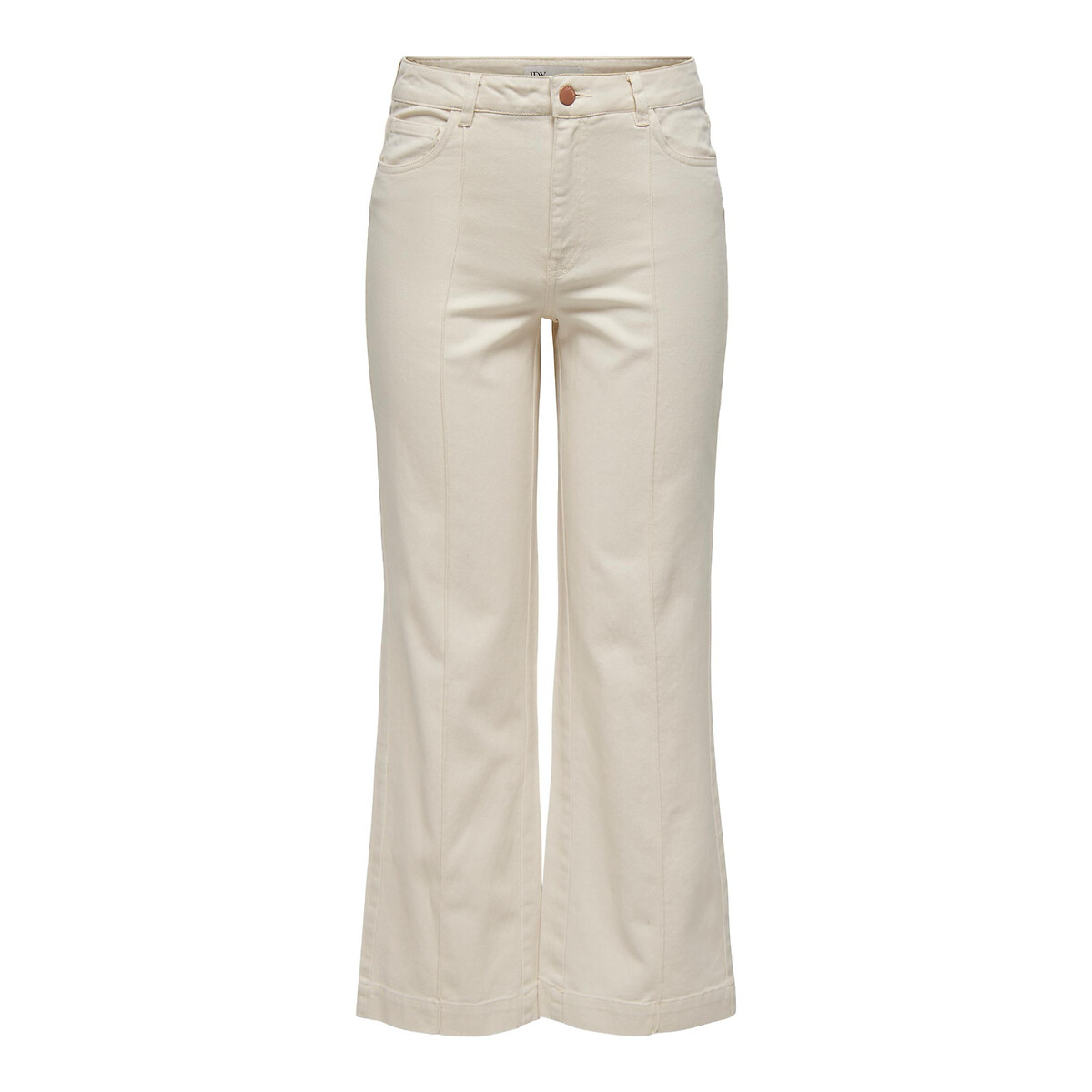 Cotton Wide Leg Trousers with High Waist