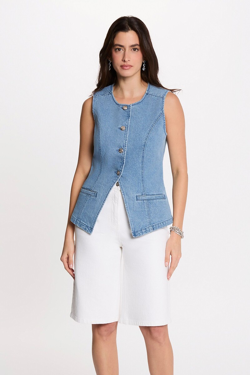 Gilet jean sans manches, MORGAN