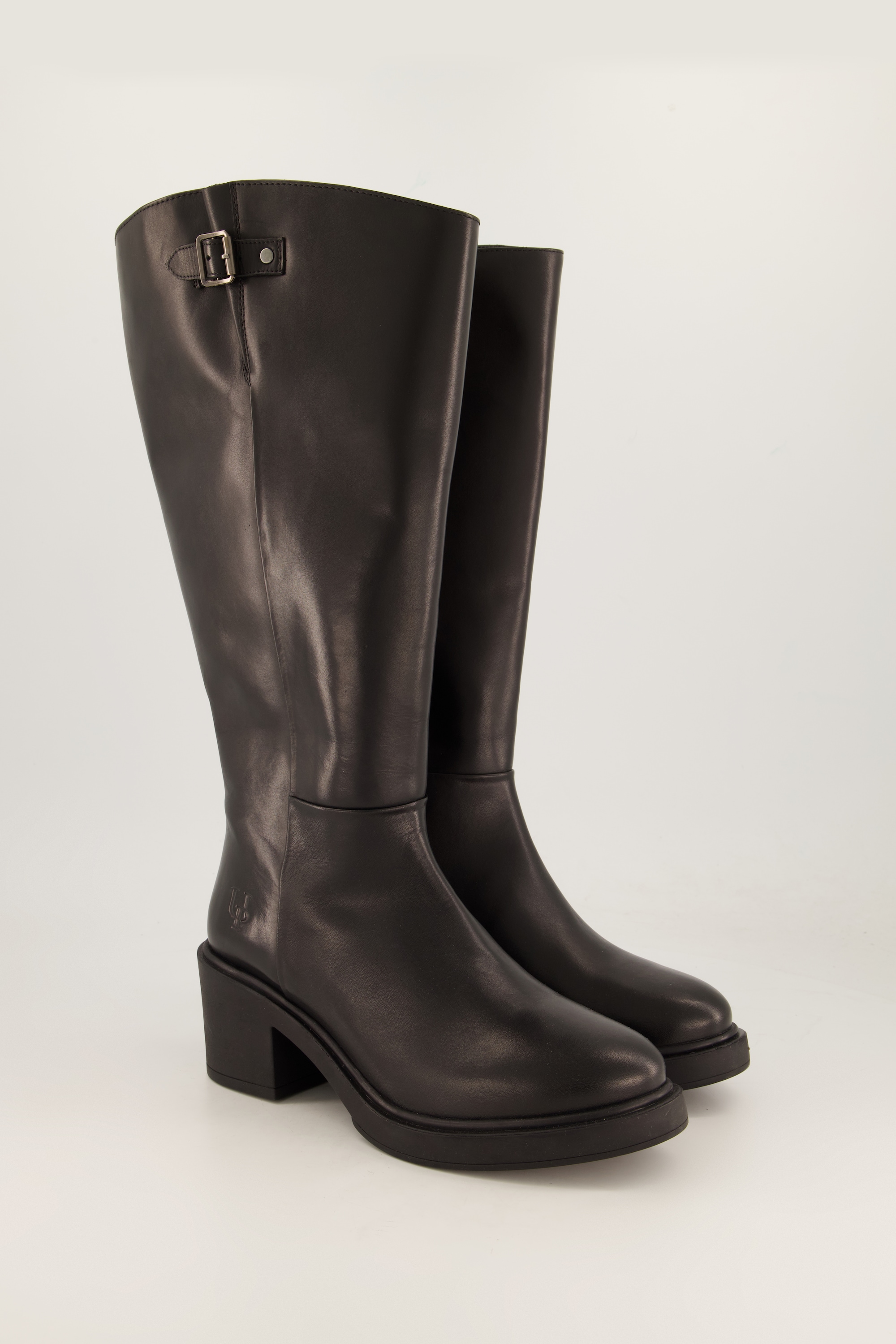 Bottes en cuir, tige XXL , pied large, ULLA POPKEN