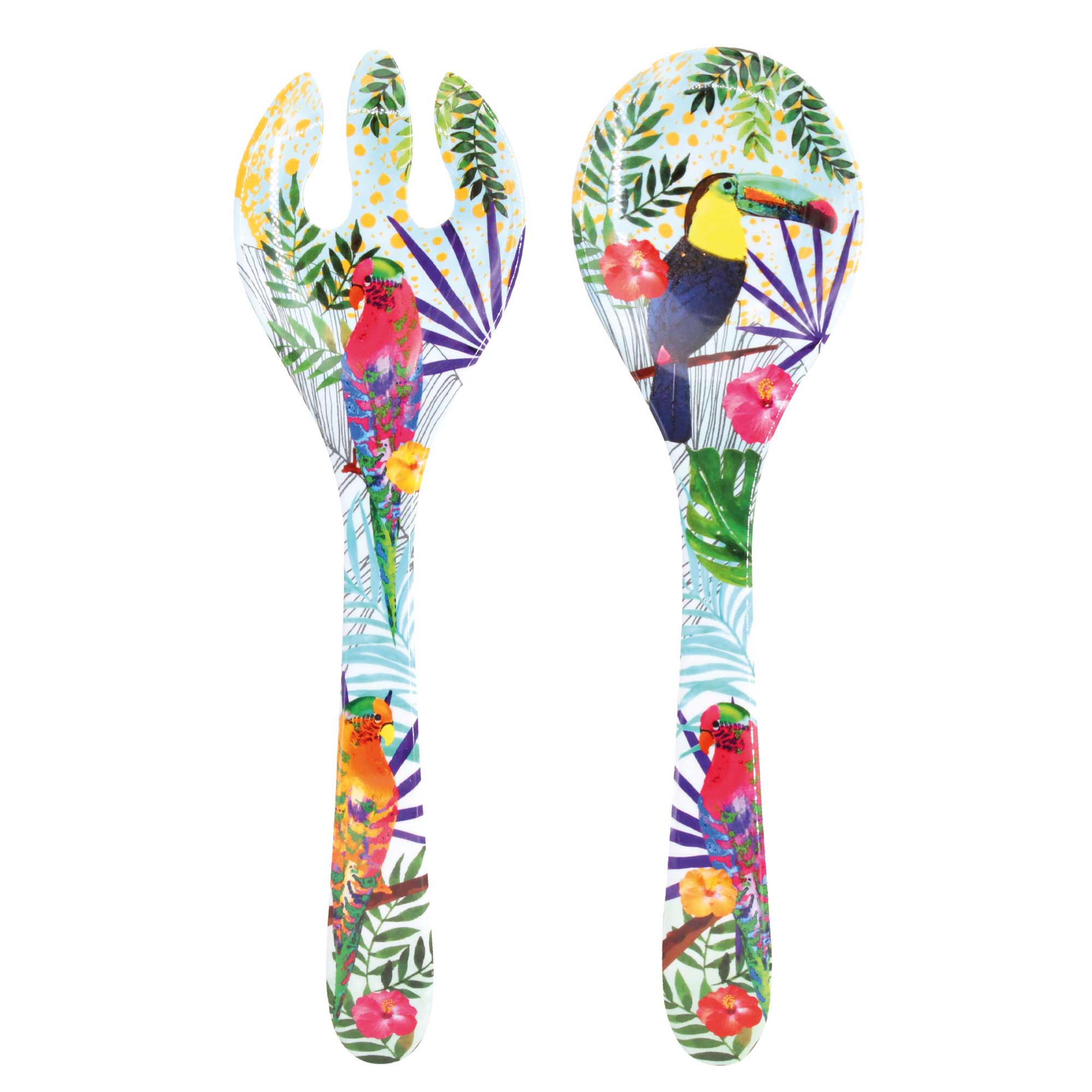 Couverts à salade en mélamine Rio 33 cm, LES JARDINS DE LA COMTESSE
