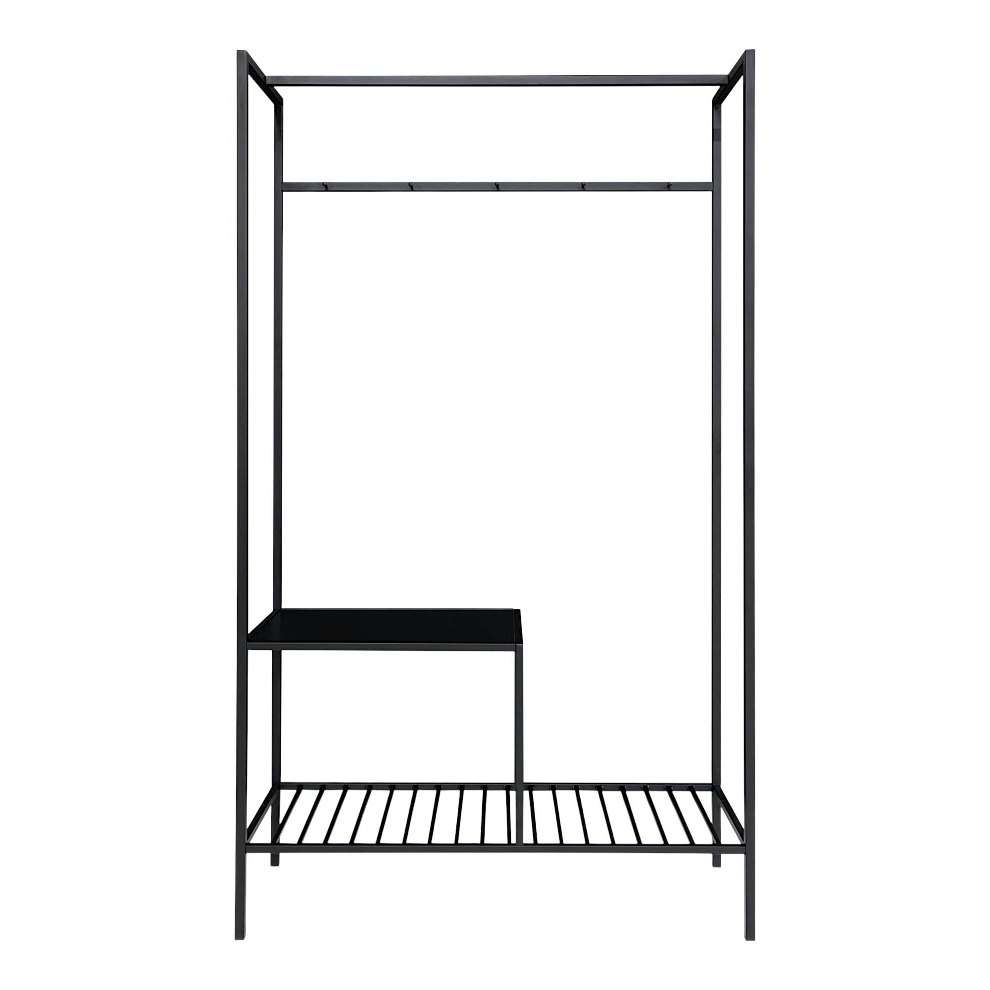 Vestiaire d'entrée noir design minimaliste VARDE, PIER IMPORT