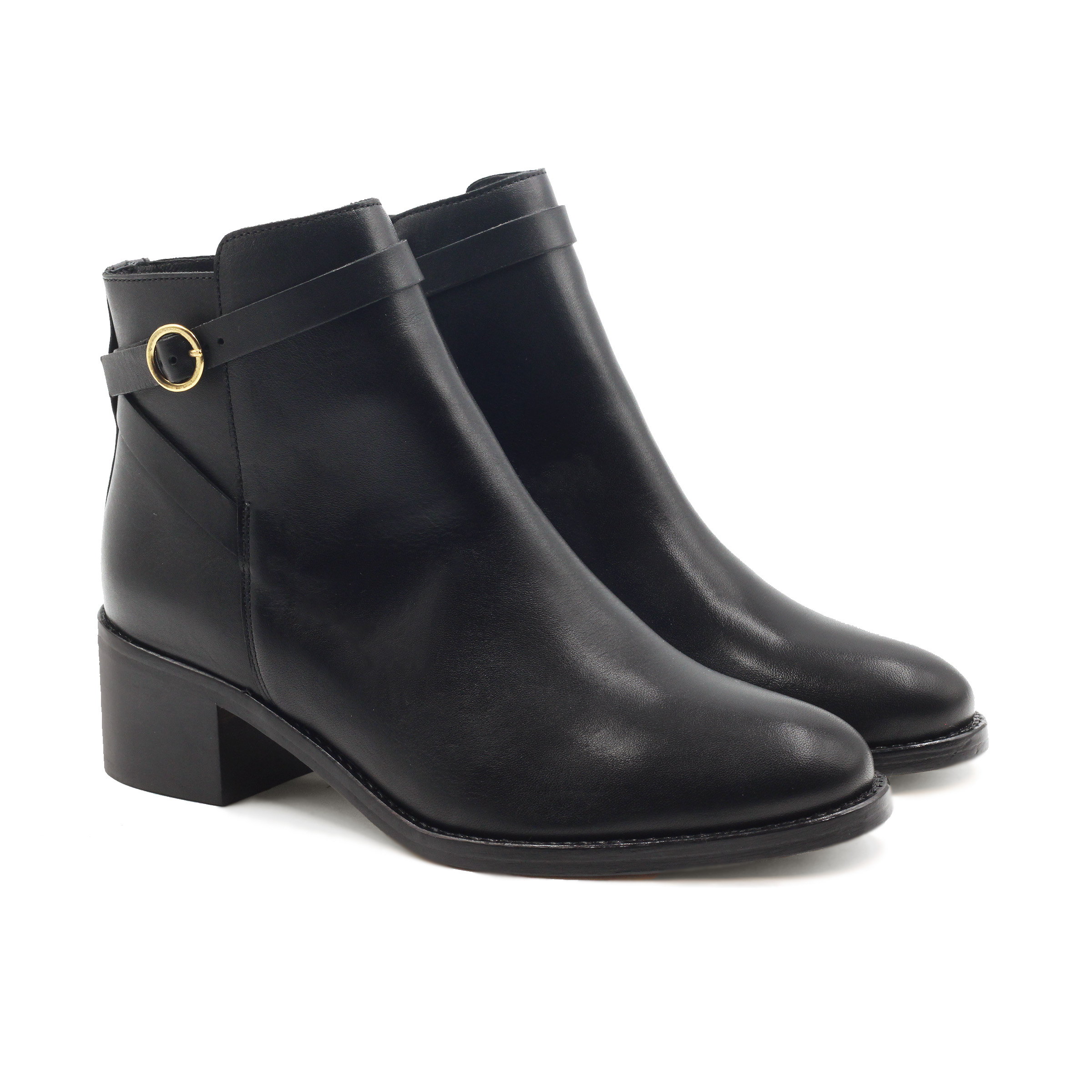 Bottines cavalières cuir lisse, JULES & JENN