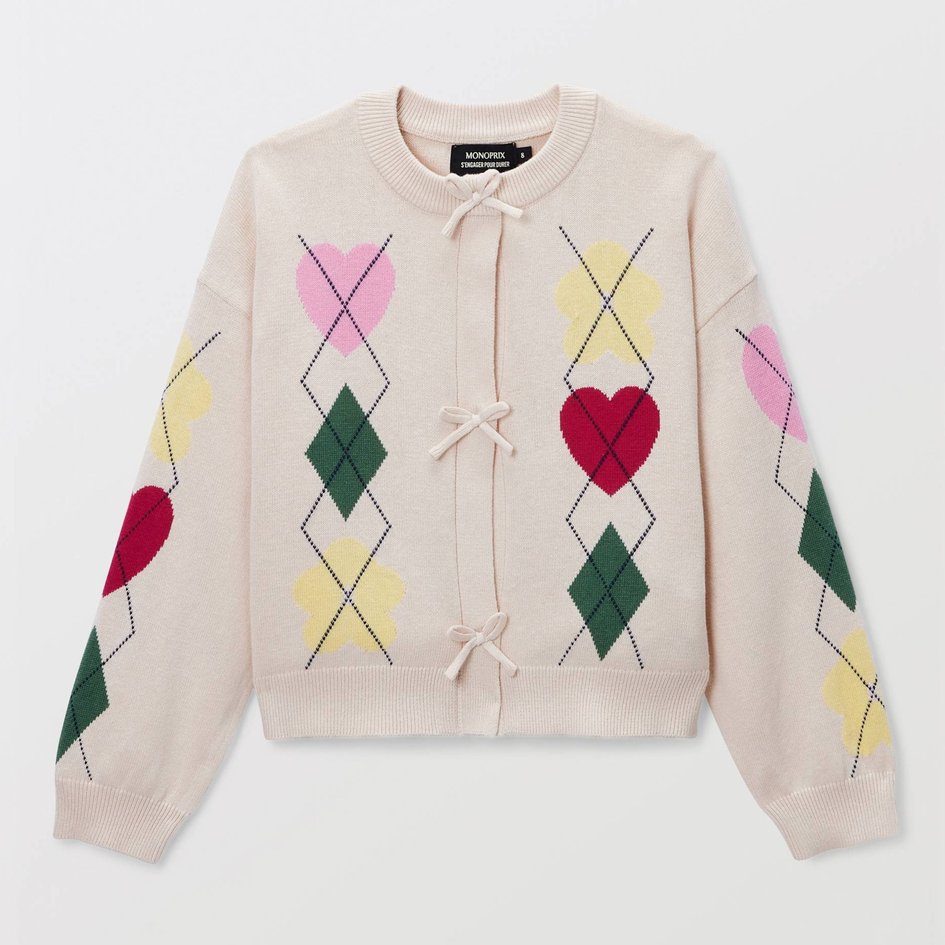 Cardigan jacquard, MONOPRIX