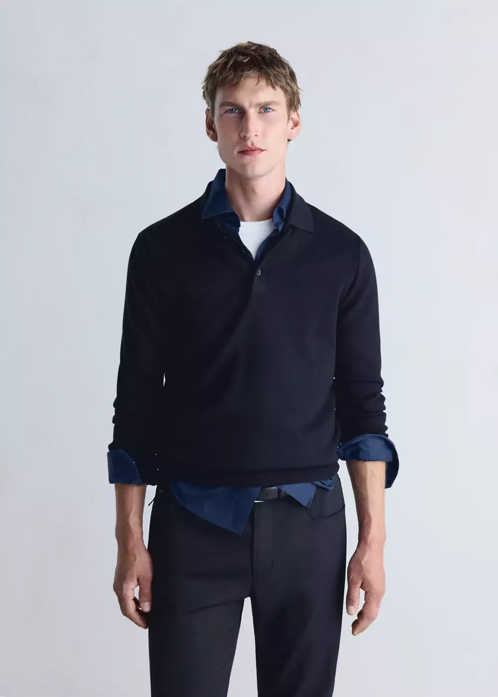 Polo en jersey extensible confortable, MANGO MAN