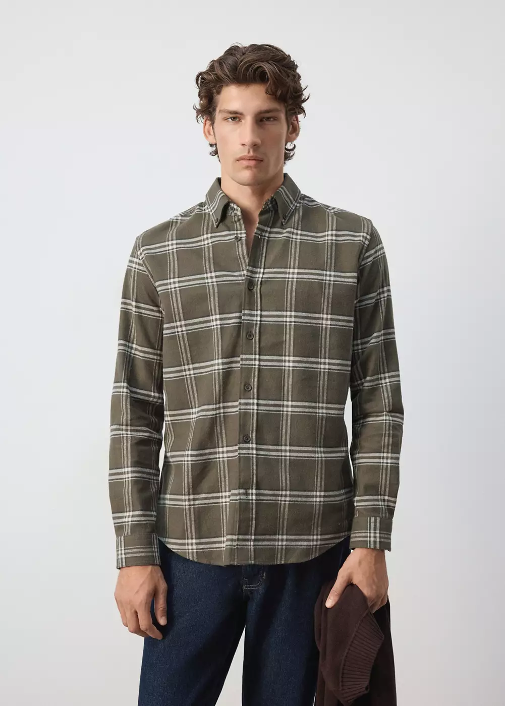 Chemise 100 % coton flanelle carreaux, MANGO MAN