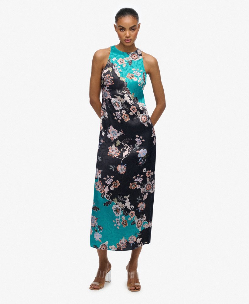 Robe longue en jacquard Racer, SUPERDRY