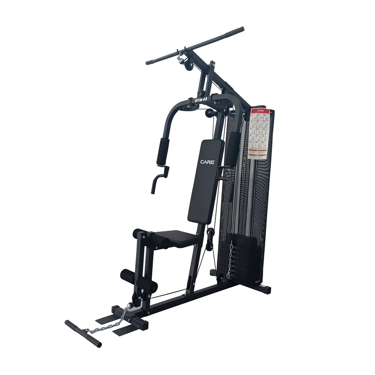 Presse de musculation multifonction - care - gym48 noir Care