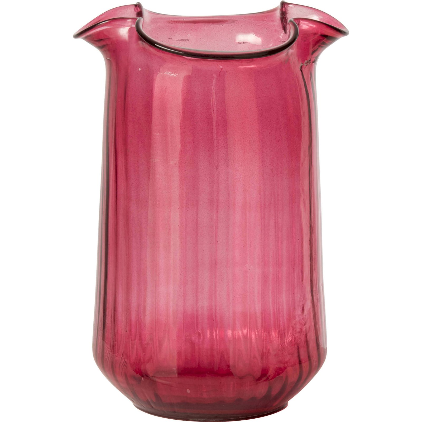 Vase cylindre ondulé en verre, RECOLLECTION