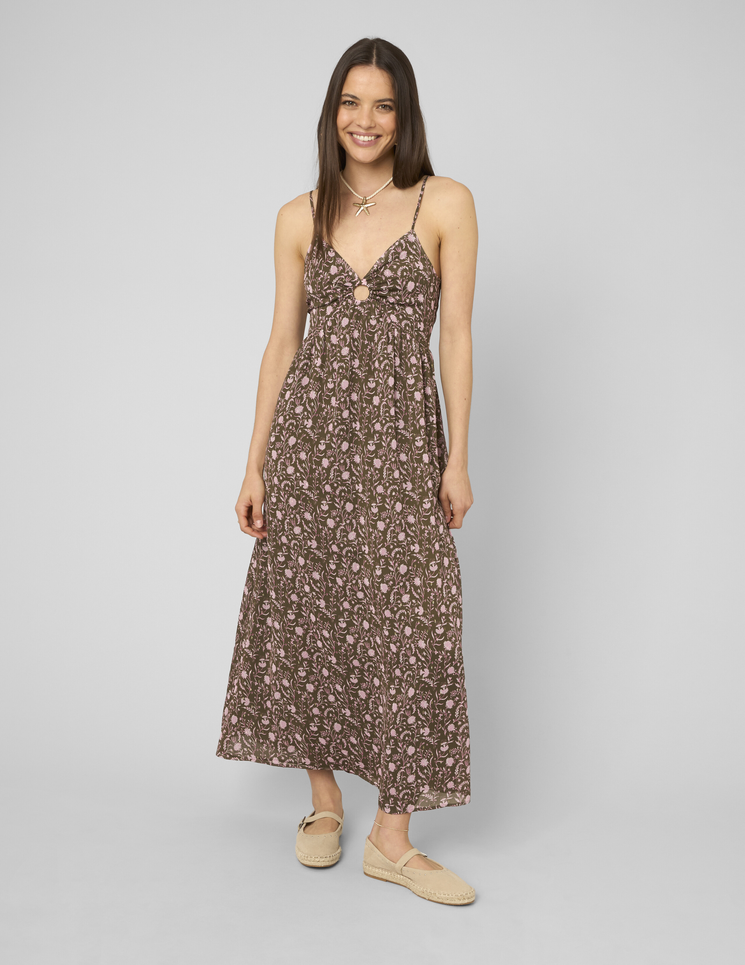 Robe longue imprimée, BZB
