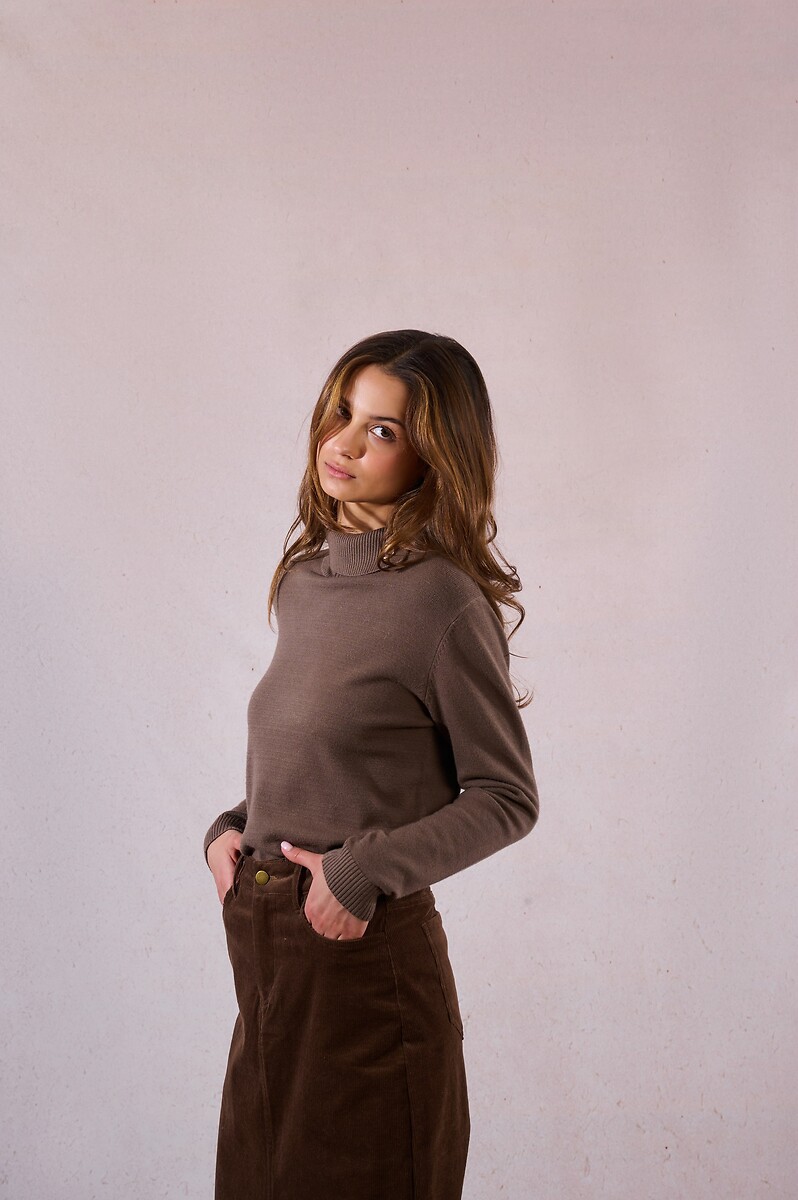 Buttoned Turtleneck Jumper, MOLLY BRACKEN
