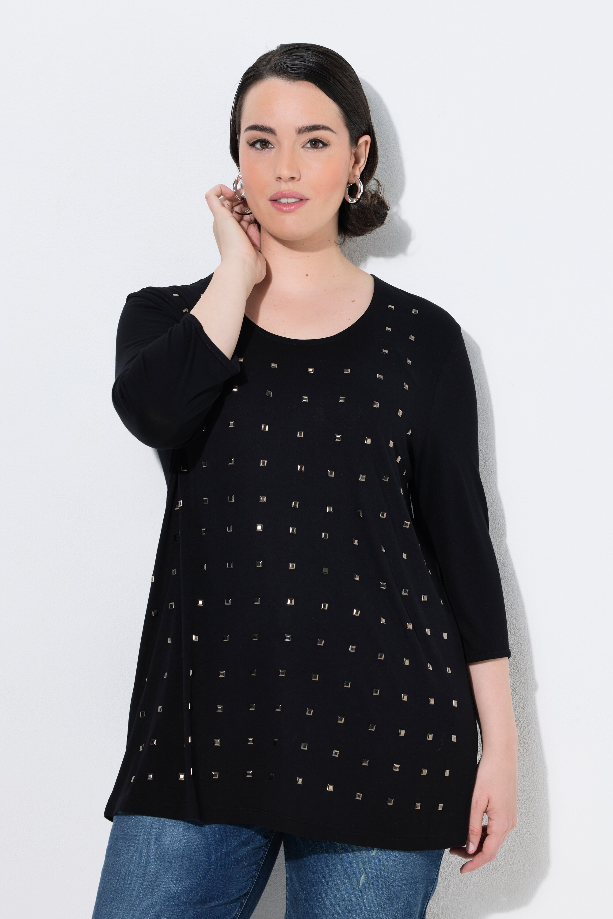 T-shirt avec rivets fantaisie, ULLA POPKEN