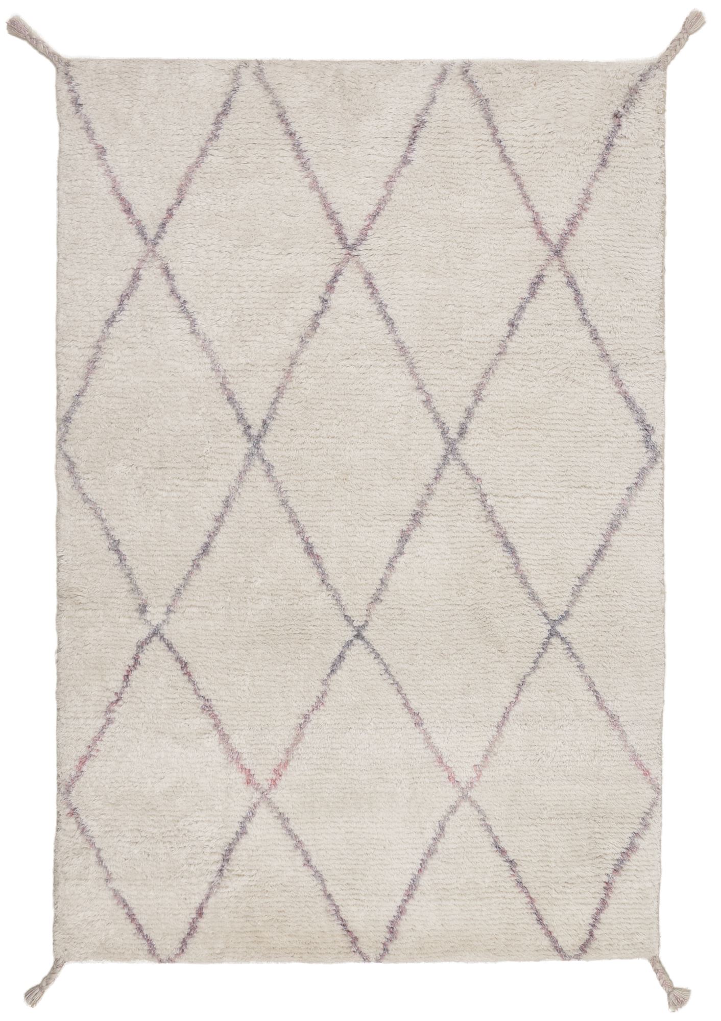 Tapis noué main en PET recyclé - ECO SHAGGY, THEKO