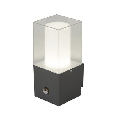 Outdoor Black and Square Glass with Sensor Wall Light SO'HOME