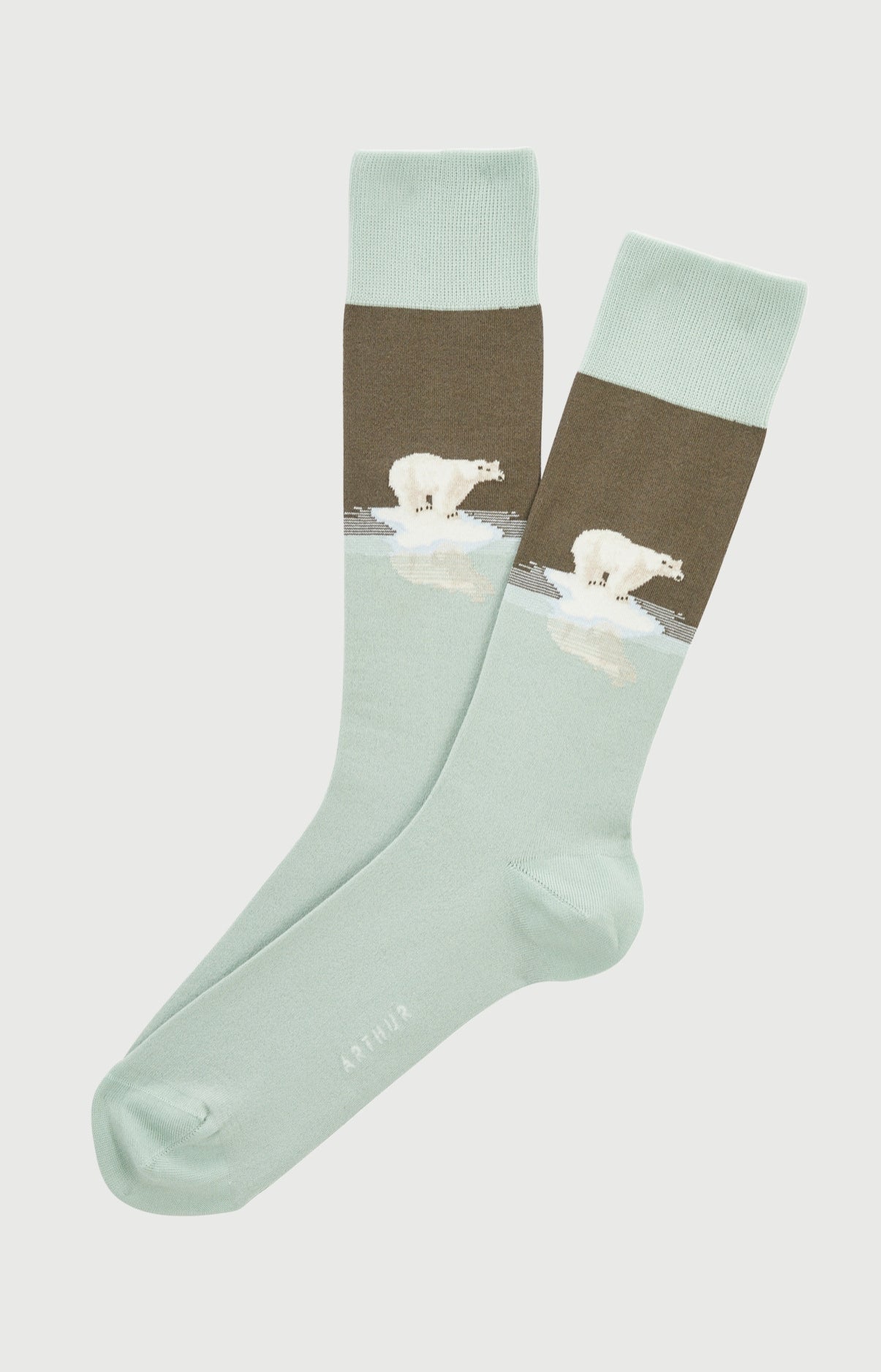 Chaussettes en coton imprimé Pôle position Blanc, ARTHUR