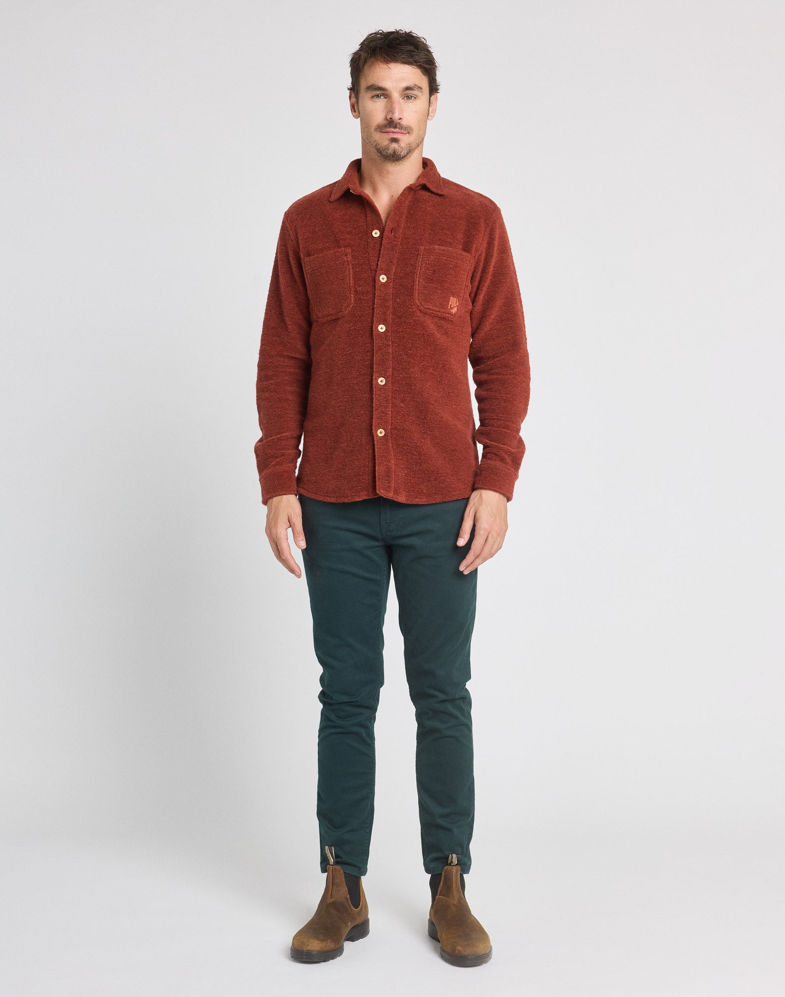 SURCHEMISE WOOLBROWN, PULLIN